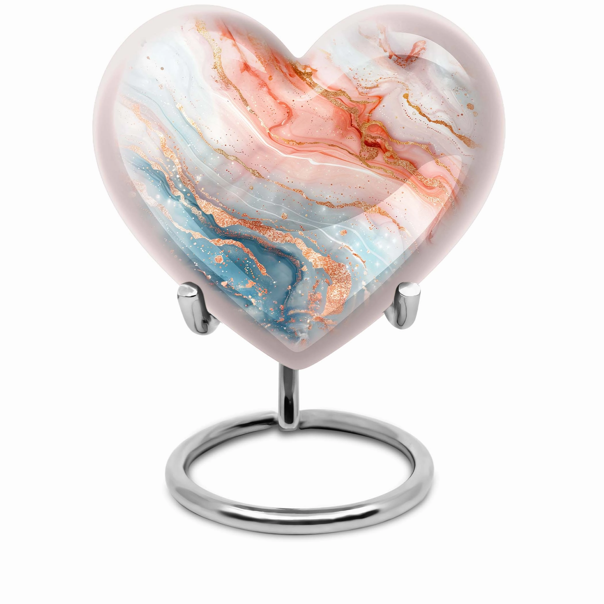 Abstract Urn Heart Tribute – Cremation Urn for Men’s Ashes