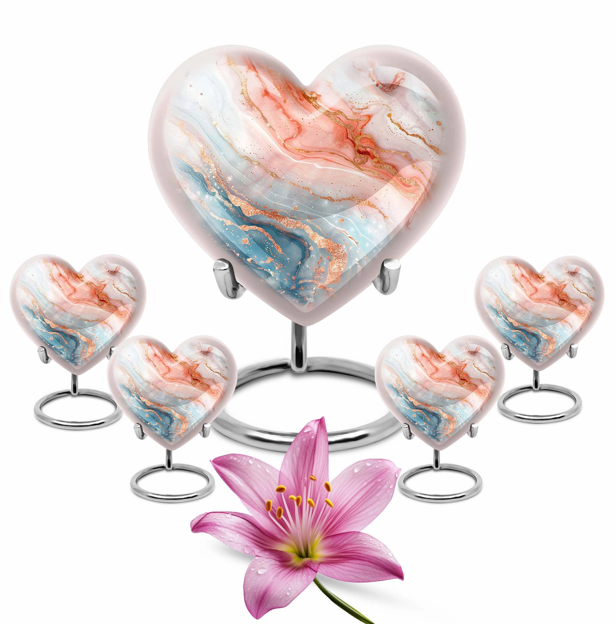 Abstract Urn Heart Tribute – Cremation Urn for Men’s Ashes