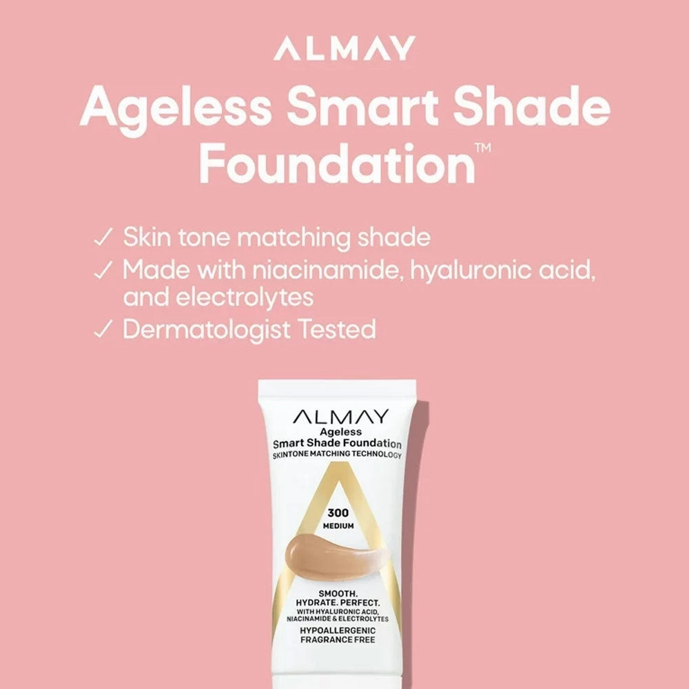Almay Smart Shade Ageless Foundation 300 Medium 30ml