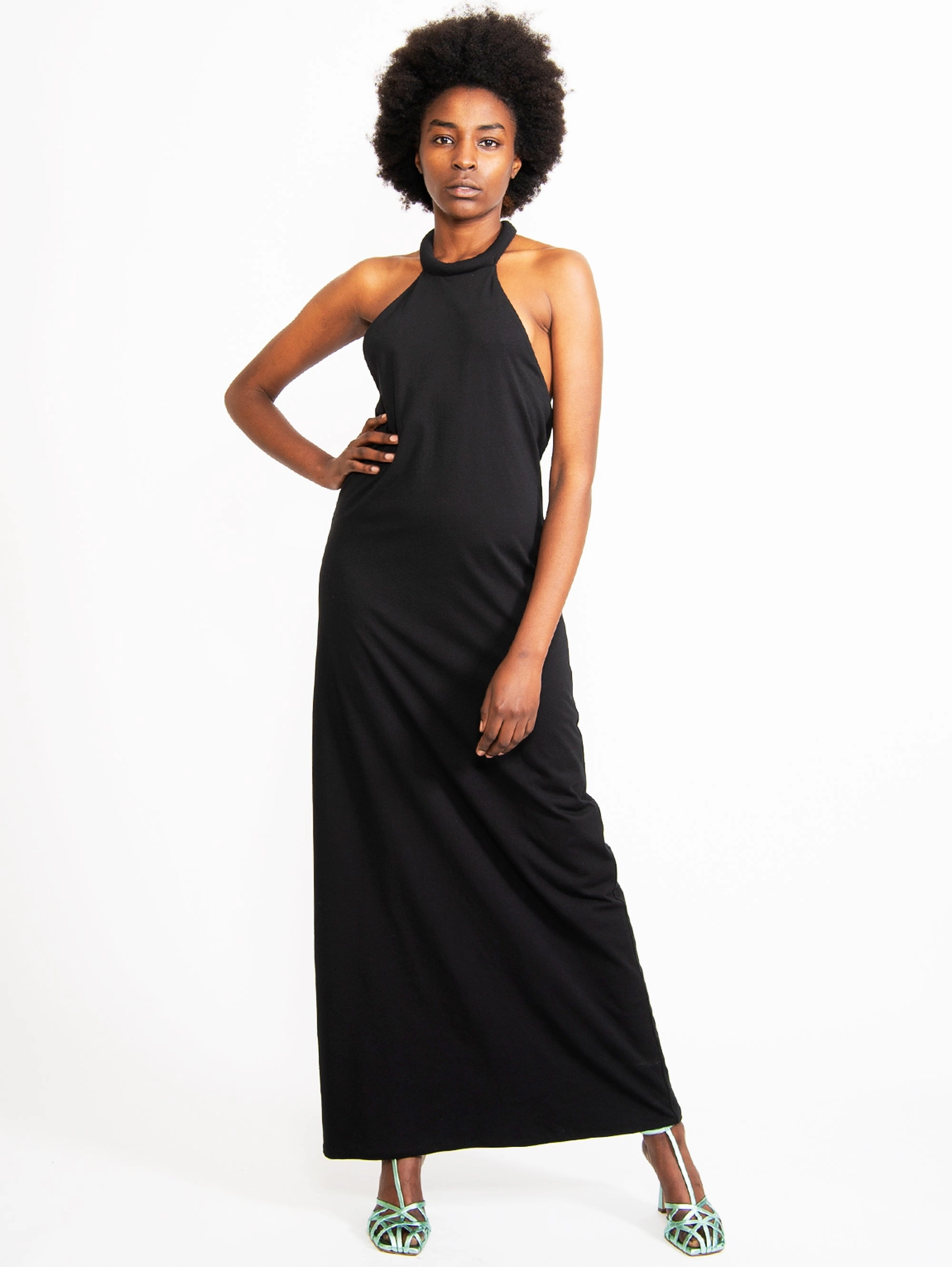 Black American Neck Dress