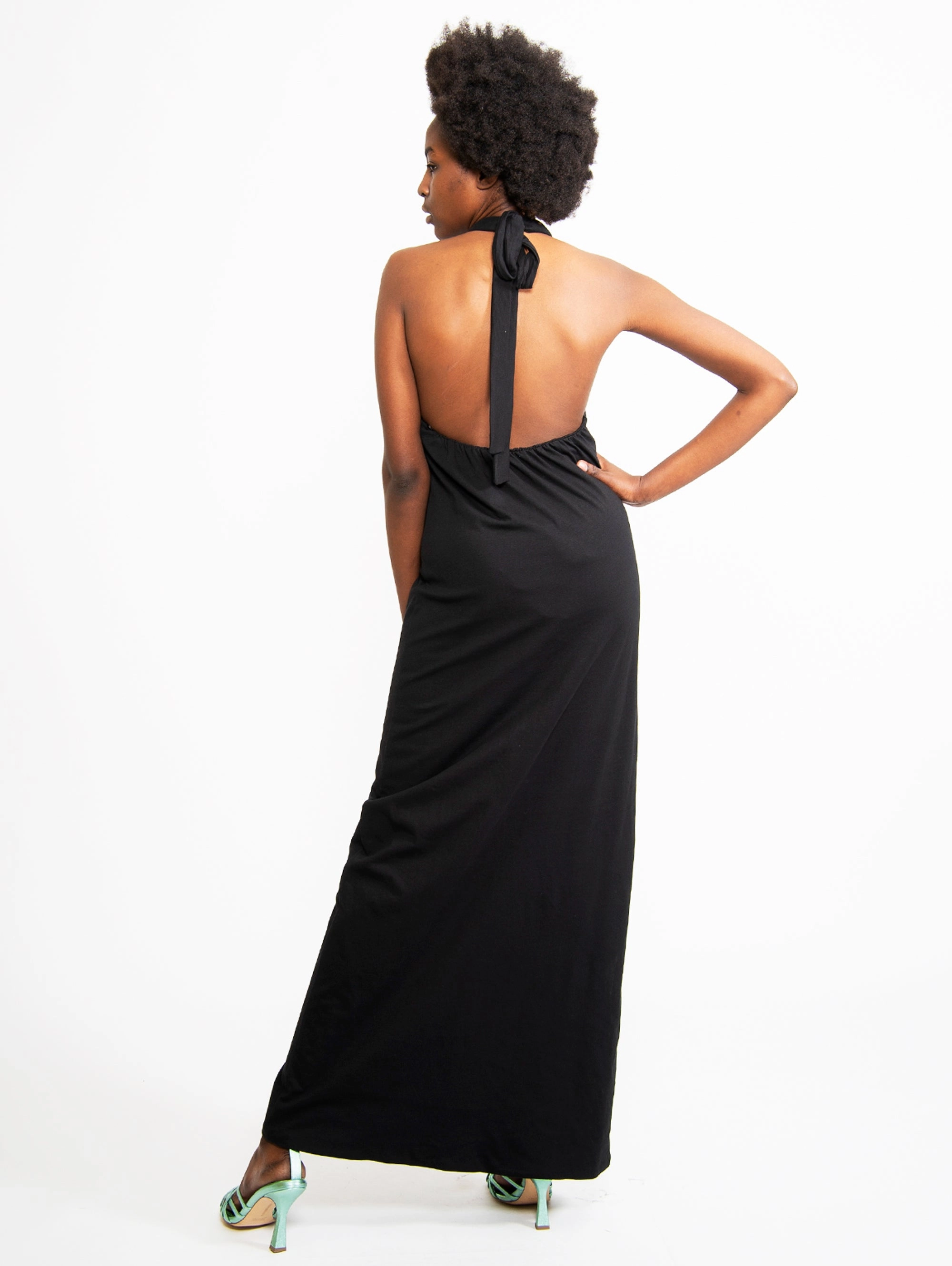 Black American Neck Dress