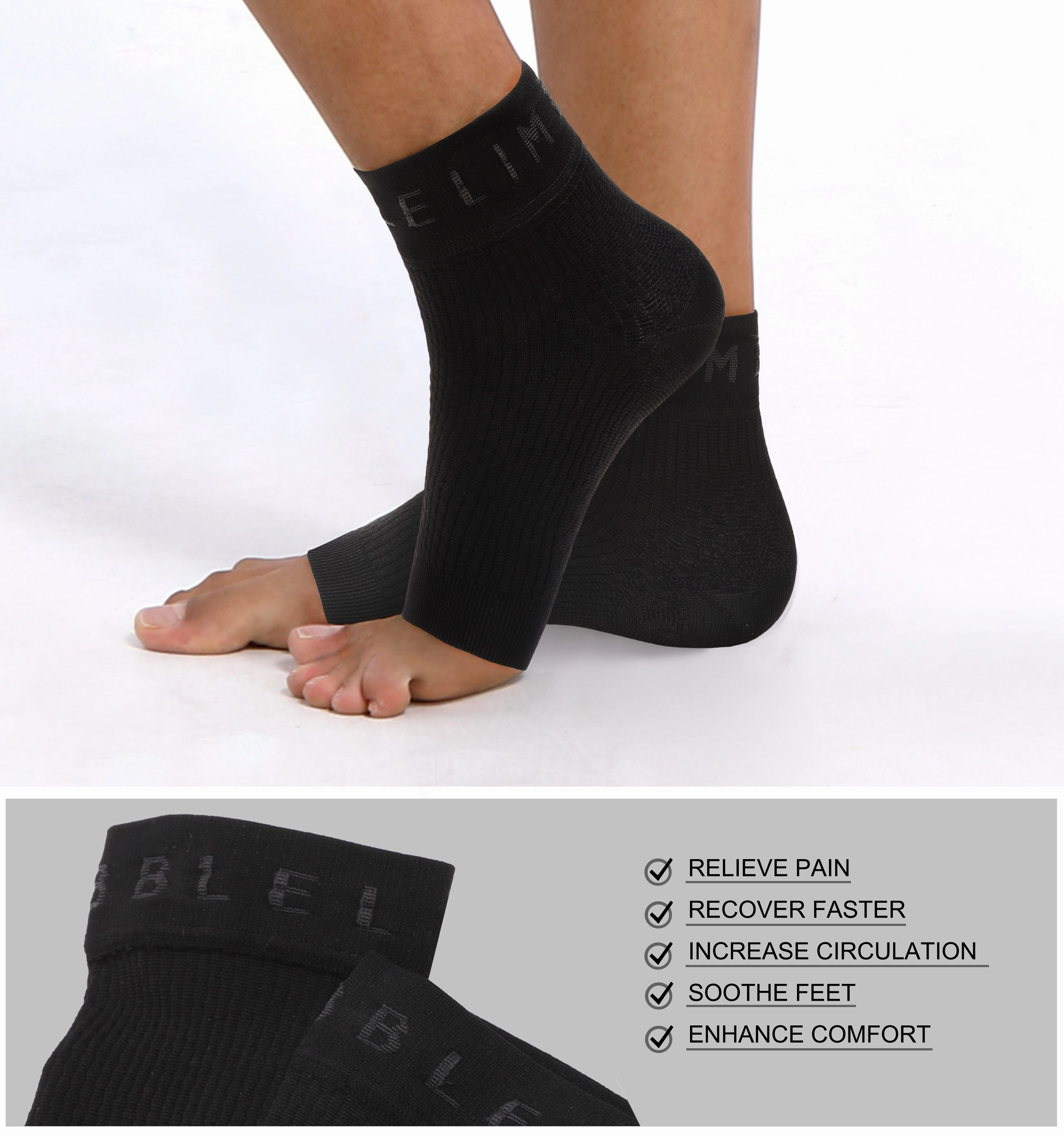 BUBBLELIME 80N/20S Compression Arch Support Ankle Brace_yoga