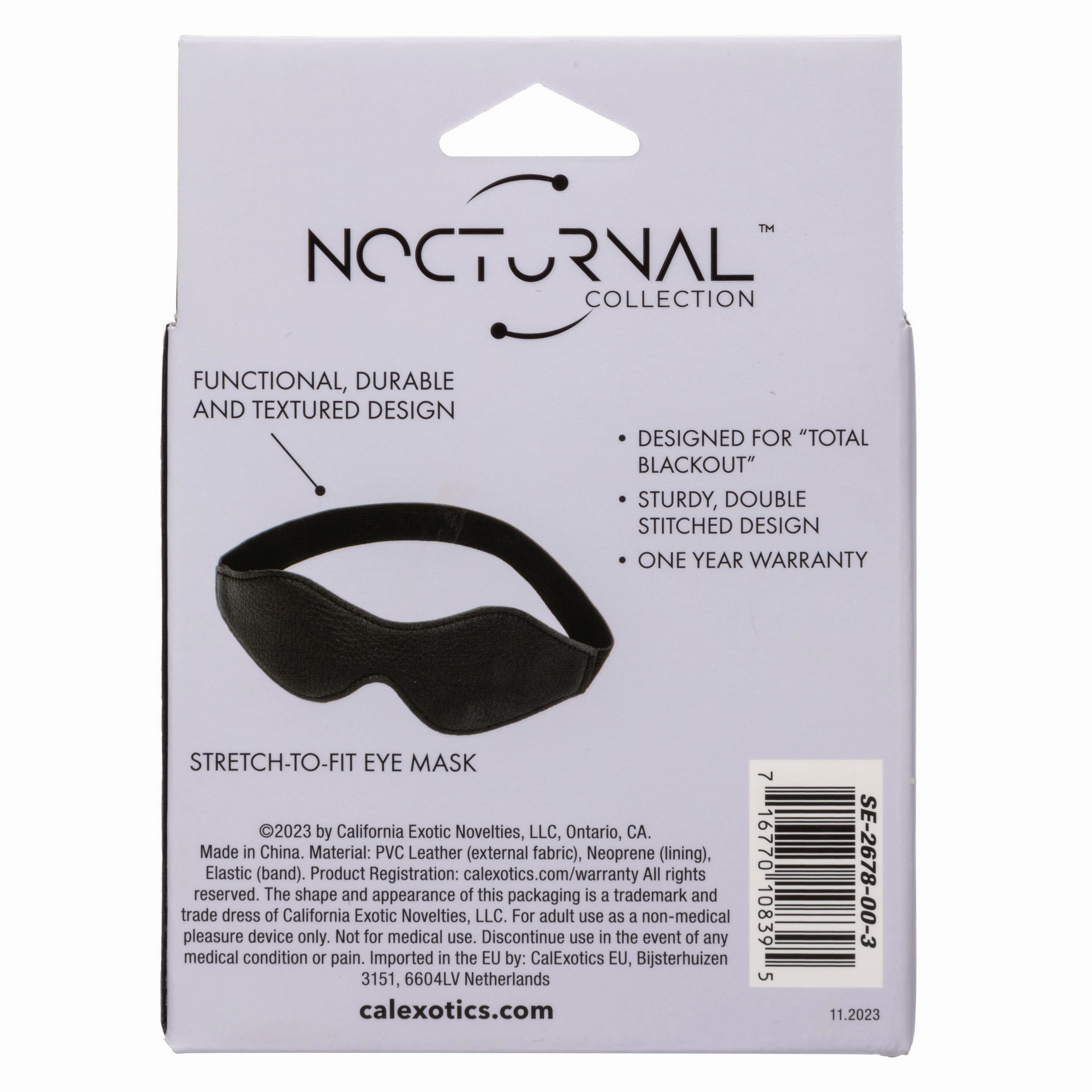 California Exotics - Nocturnal Collection Eye Mask (Black)