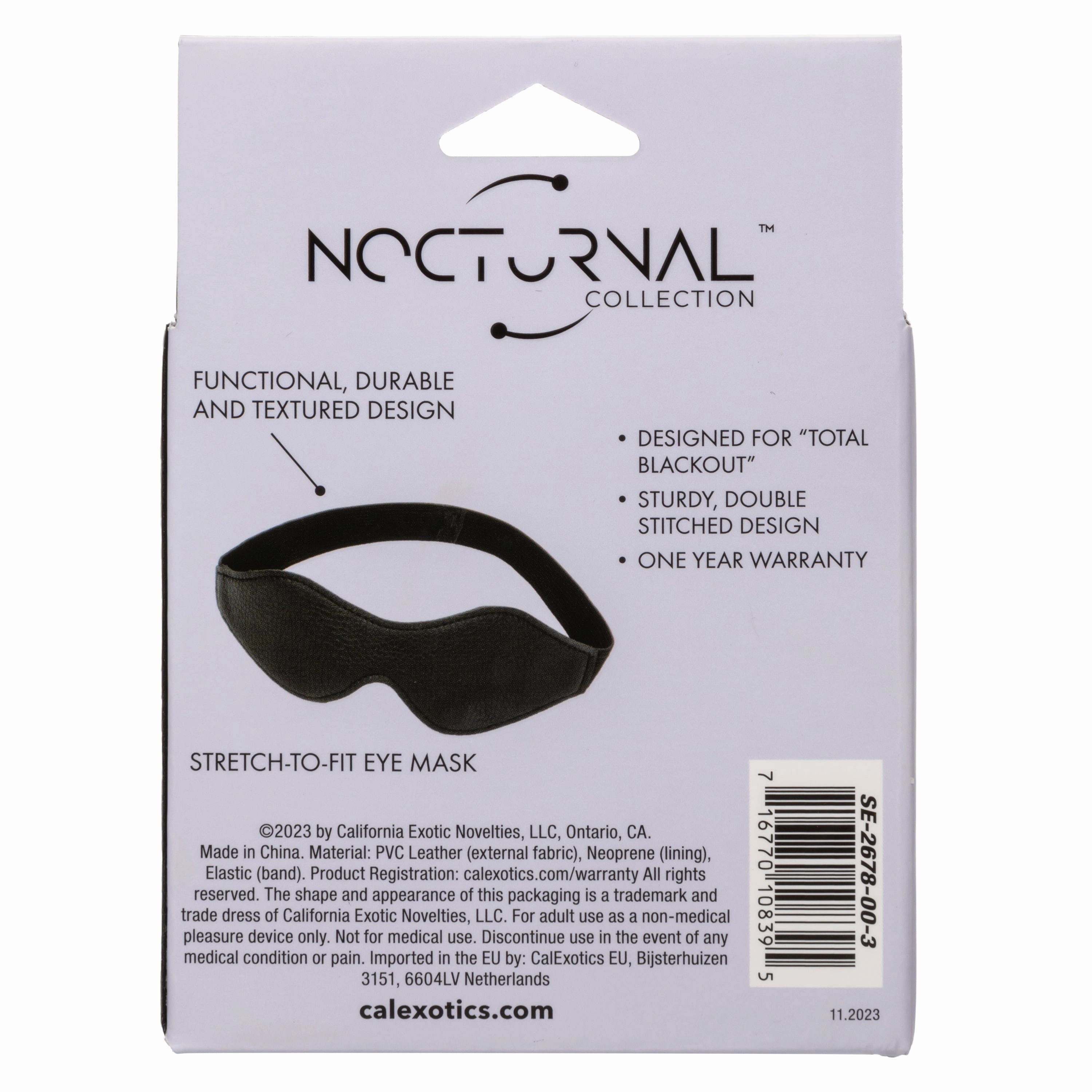 California Exotics - Nocturnal Collection Eye Mask (Black)