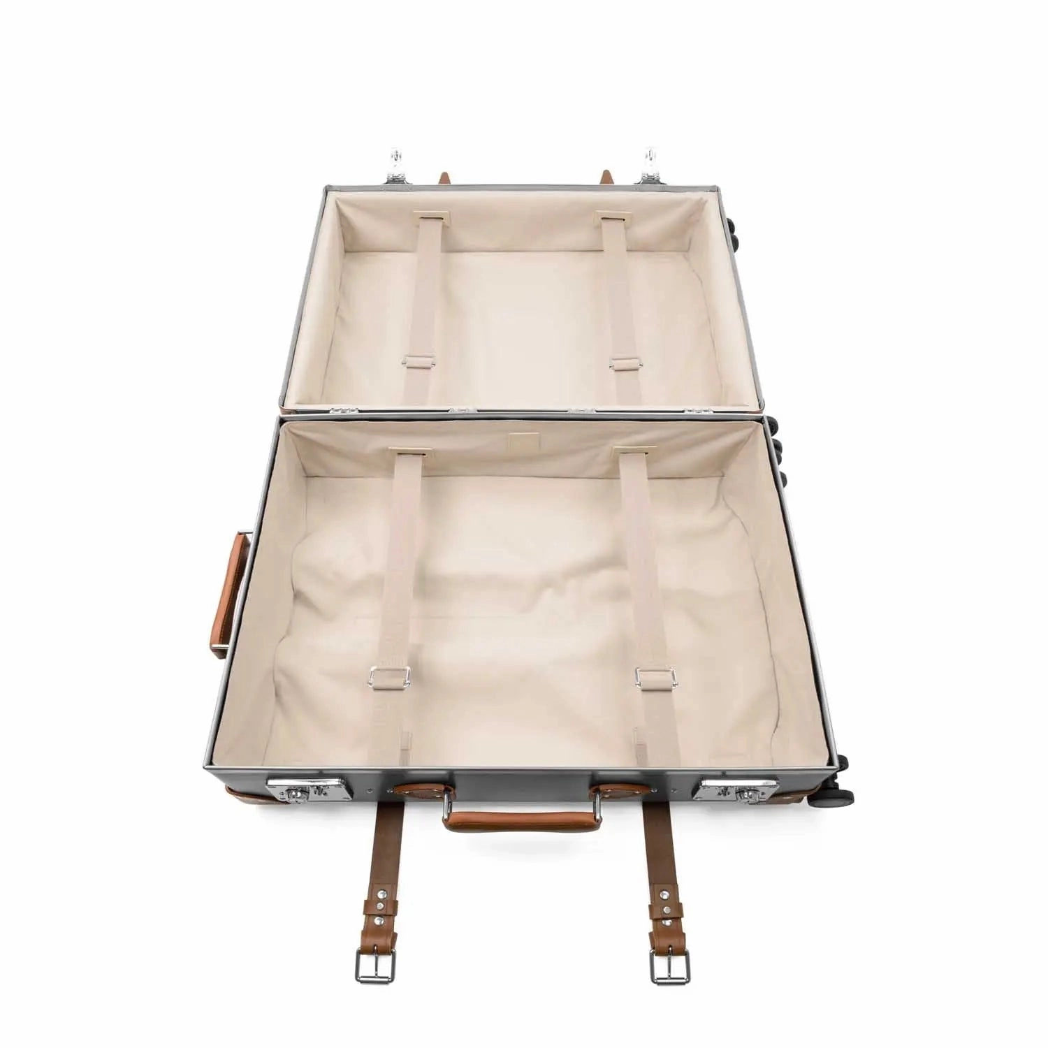 Centenary · Large Check-In - 4 Wheels | Grey/Caramel