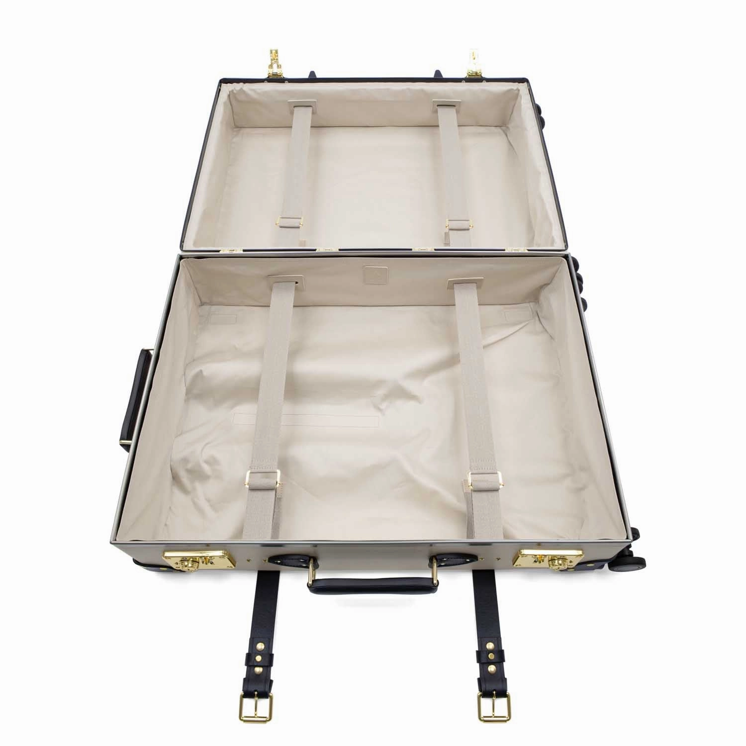 Centenary · Large Check-In - 4 Wheels | Ivory/Navy/Brass