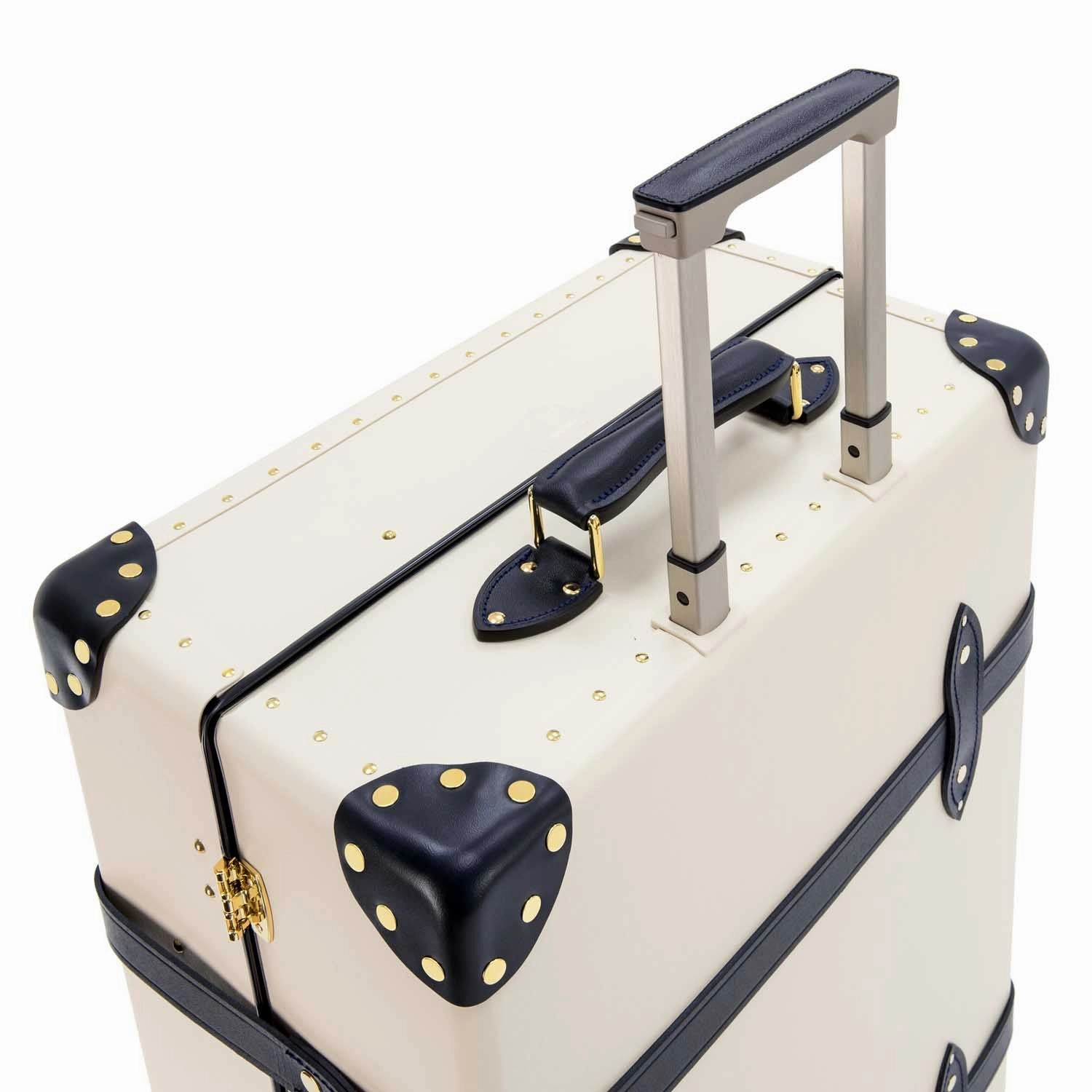 Centenary · Large Check-In - 4 Wheels | Ivory/Navy/Brass