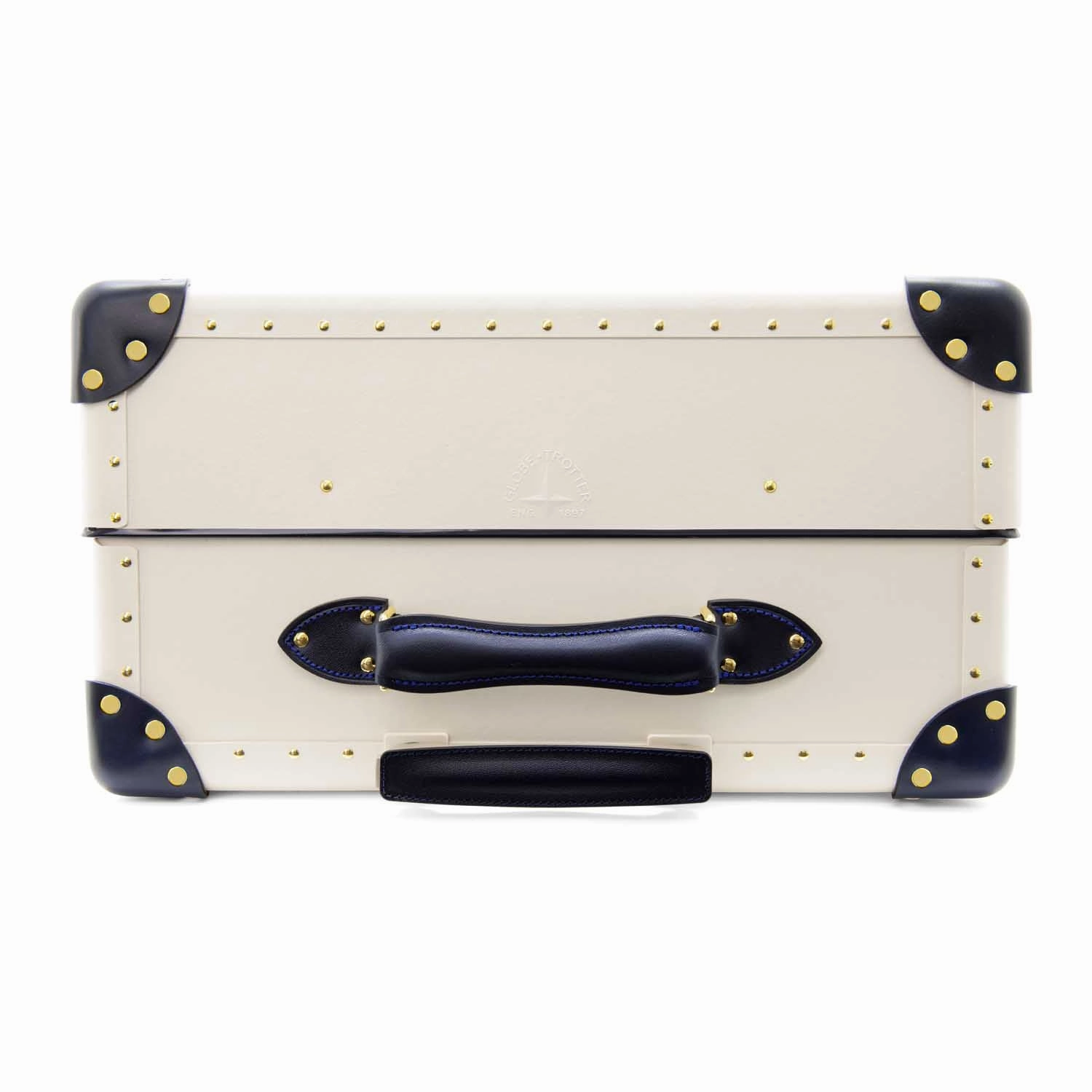 Centenary · Large Check-In - 4 Wheels | Ivory/Navy/Brass