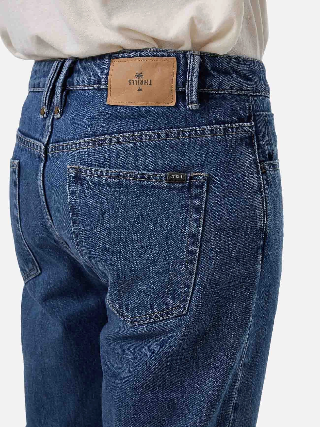 Chopped Straight Cropped Denim Jean - Vintage Rinse Blue