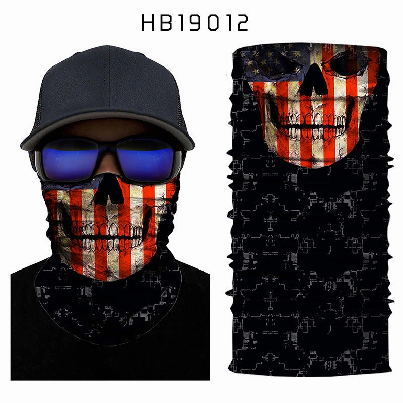 Coefficient code printing sports variety magic turban riding hood mask hood