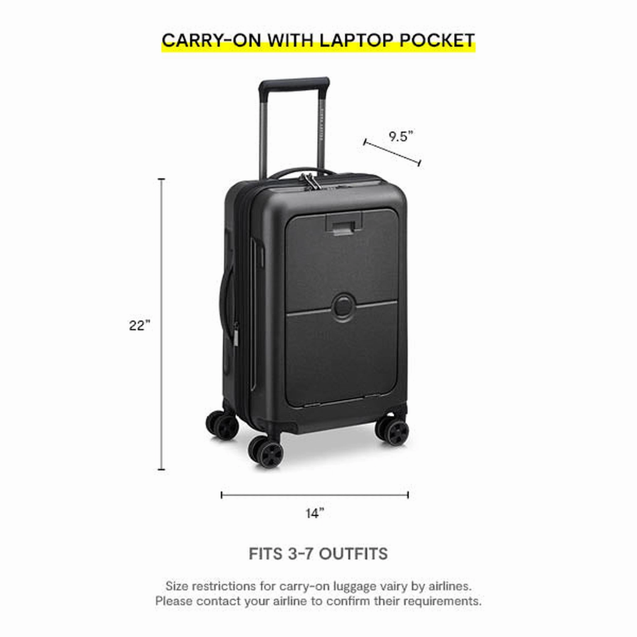 Delsey Turenne 2.0 Business Front Pocket Expandable Spinner Carry-On