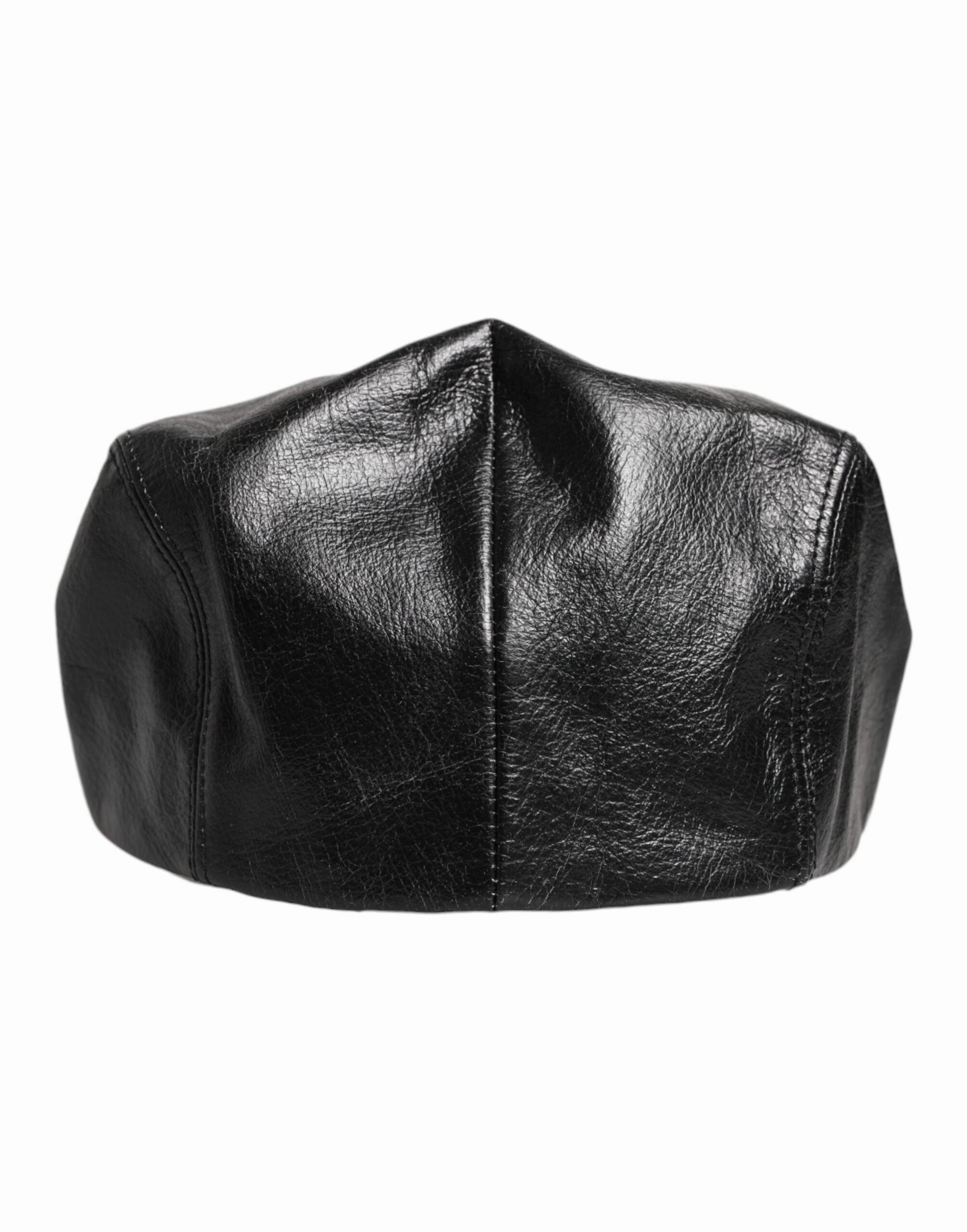 Dolce & Gabbana Calf Newsboy Capello Cabbie Men's Hat