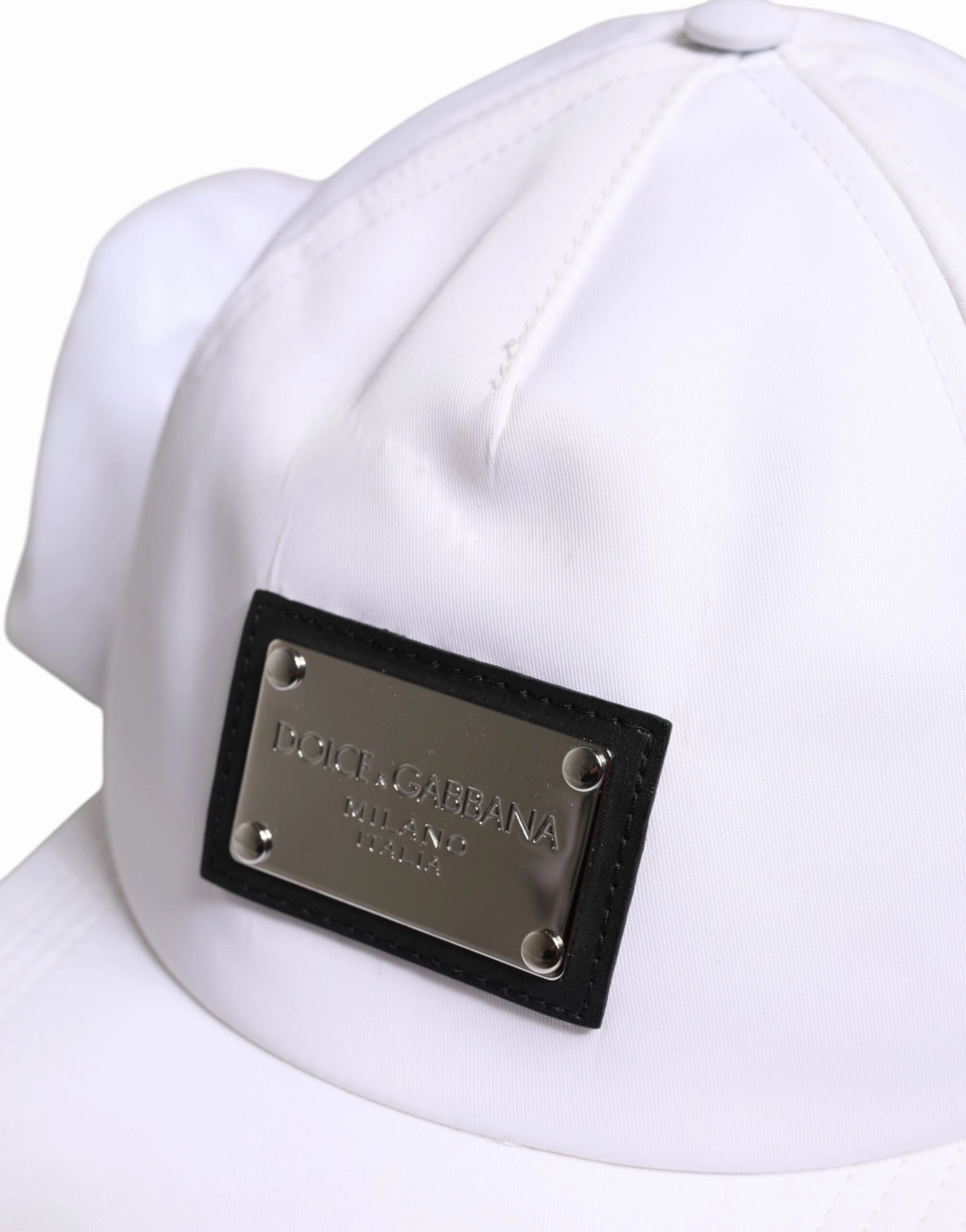 Dolce & Gabbana Cotton DG Logo Plaque Baseball Balaclava Men's Cap