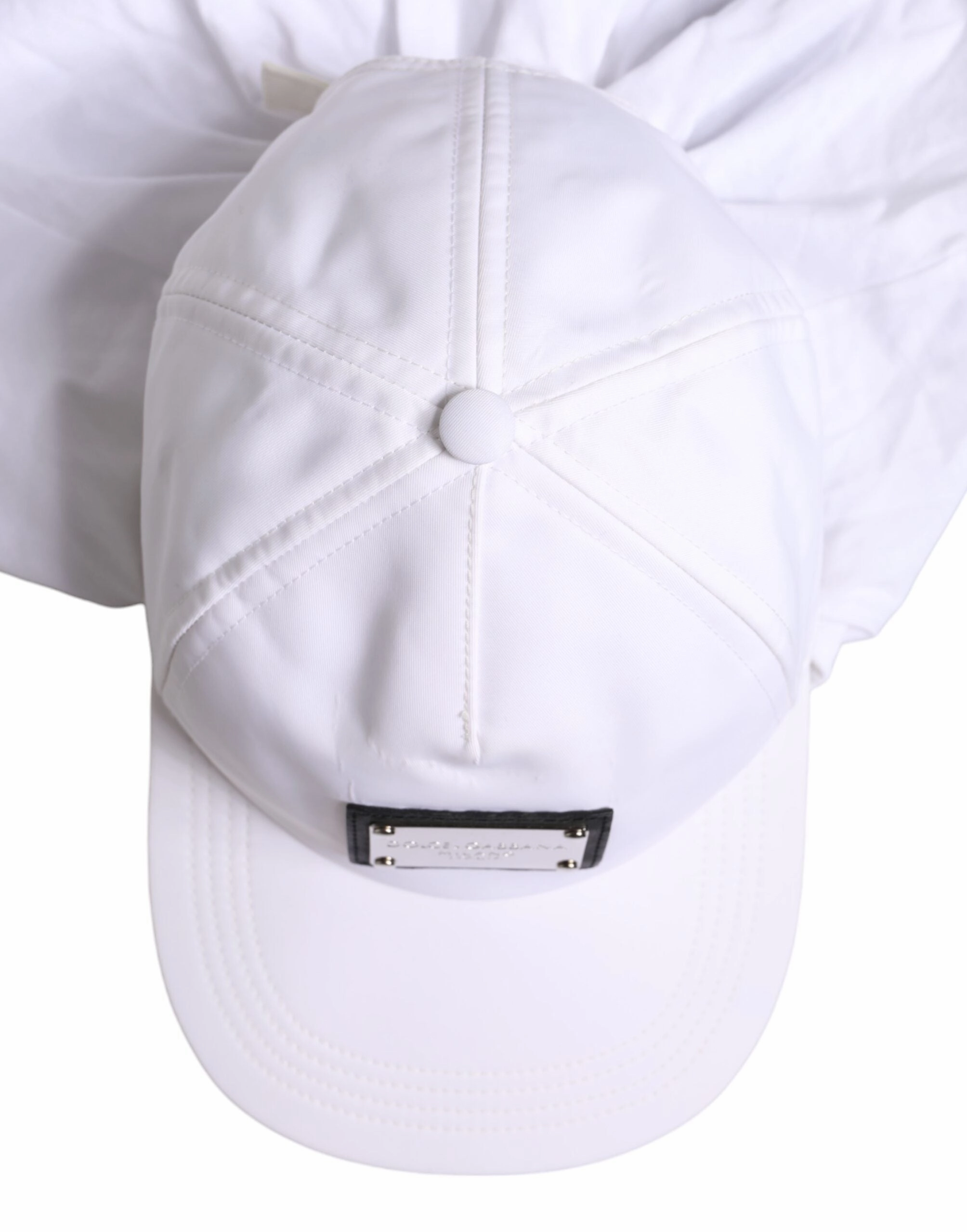 Dolce & Gabbana Cotton DG Logo Plaque Baseball Balaclava Men's Cap