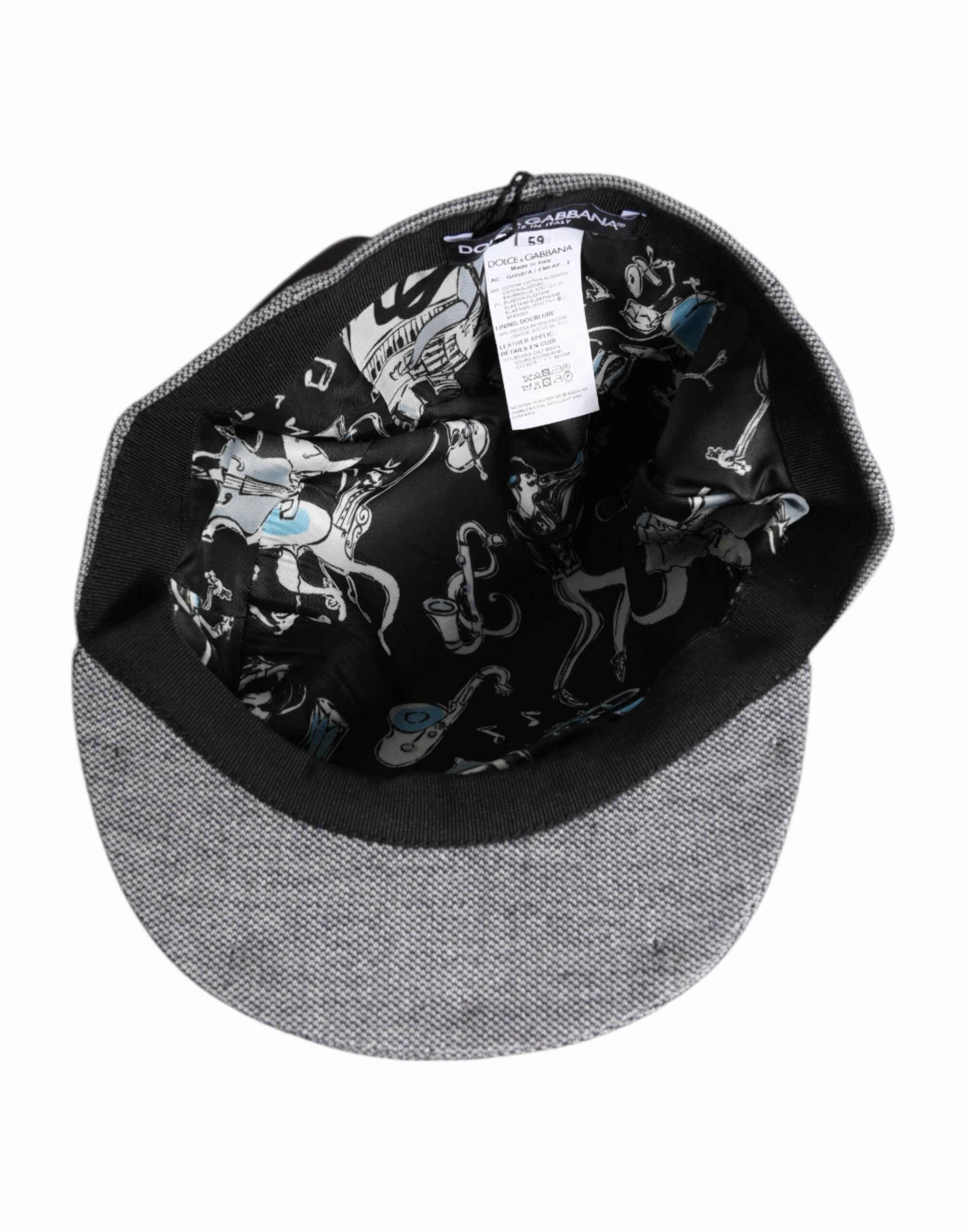 Dolce & Gabbana Cotton Newsboy Capello Cabbie Men's Hat
