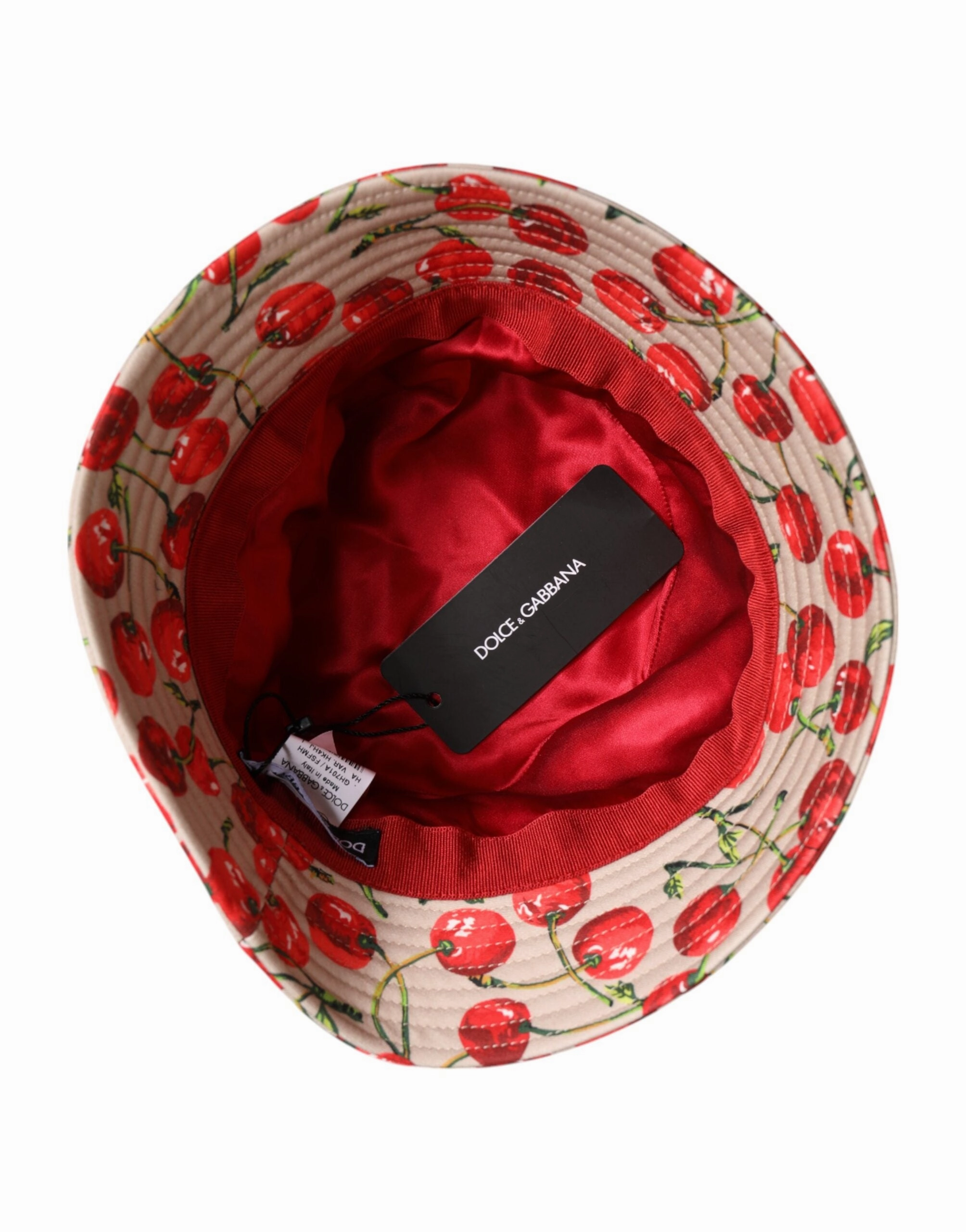 Dolce & Gabbana Cotton Printed Wide Brim Bucket Men's Hat