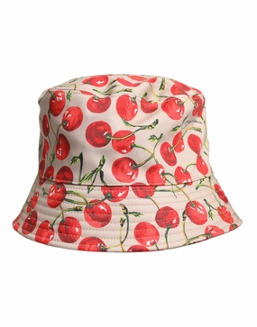 Dolce & Gabbana Cotton Printed Wide Brim Bucket Men's Hat