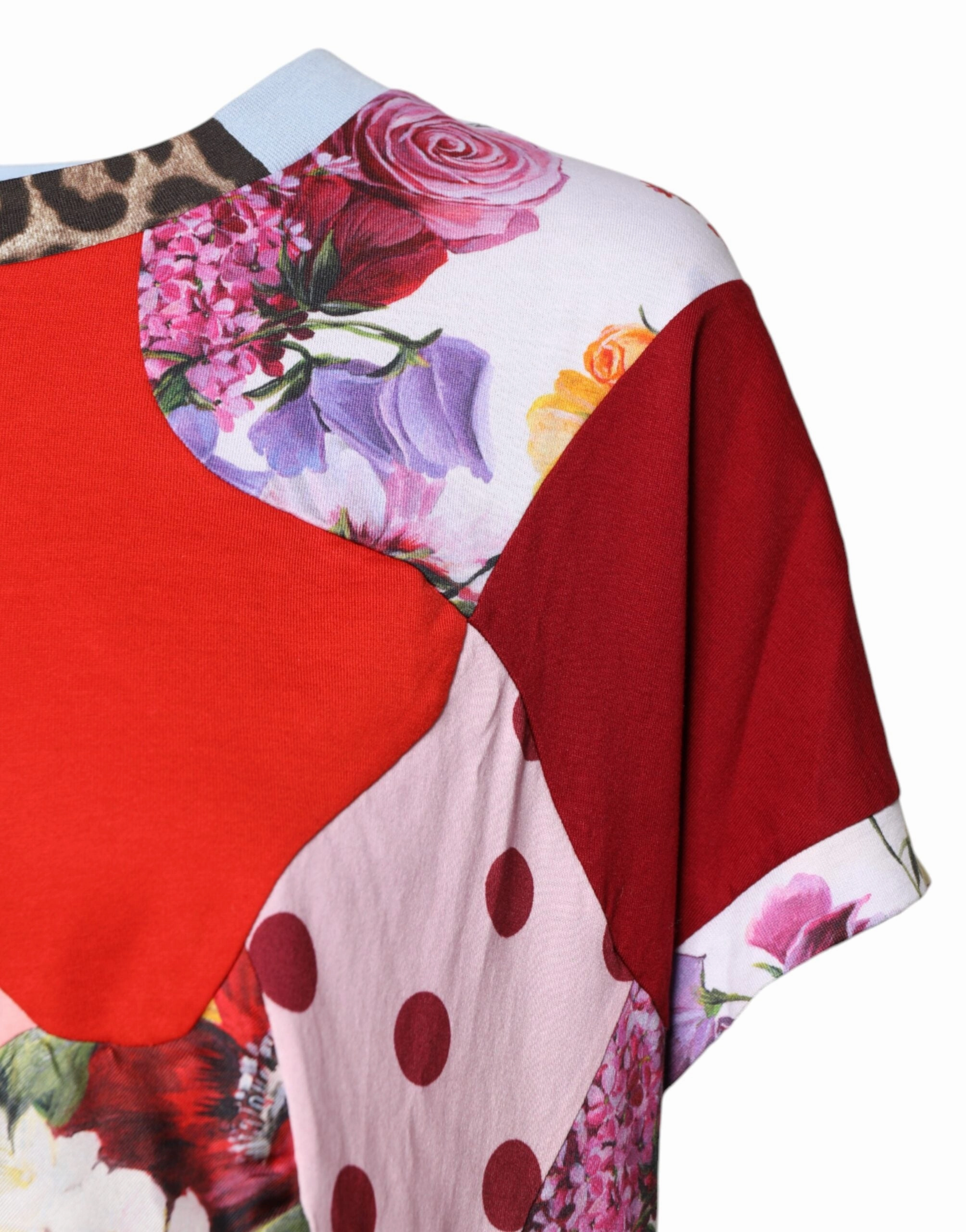 Dolce & Gabbana multi Patchwork Short Sleeve Blouse Women's Top