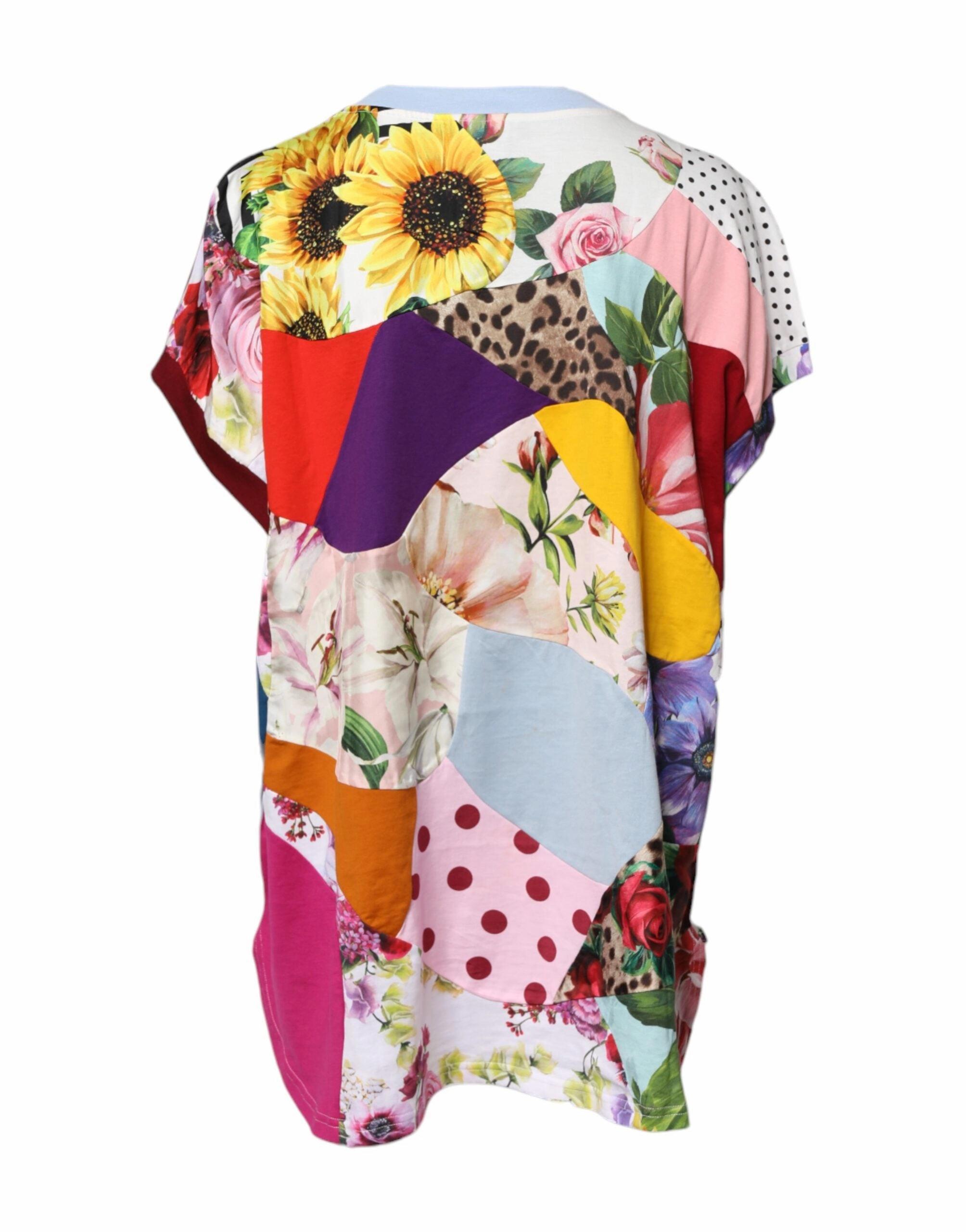 Dolce & Gabbana multi Patchwork Short Sleeve Blouse Women's Top