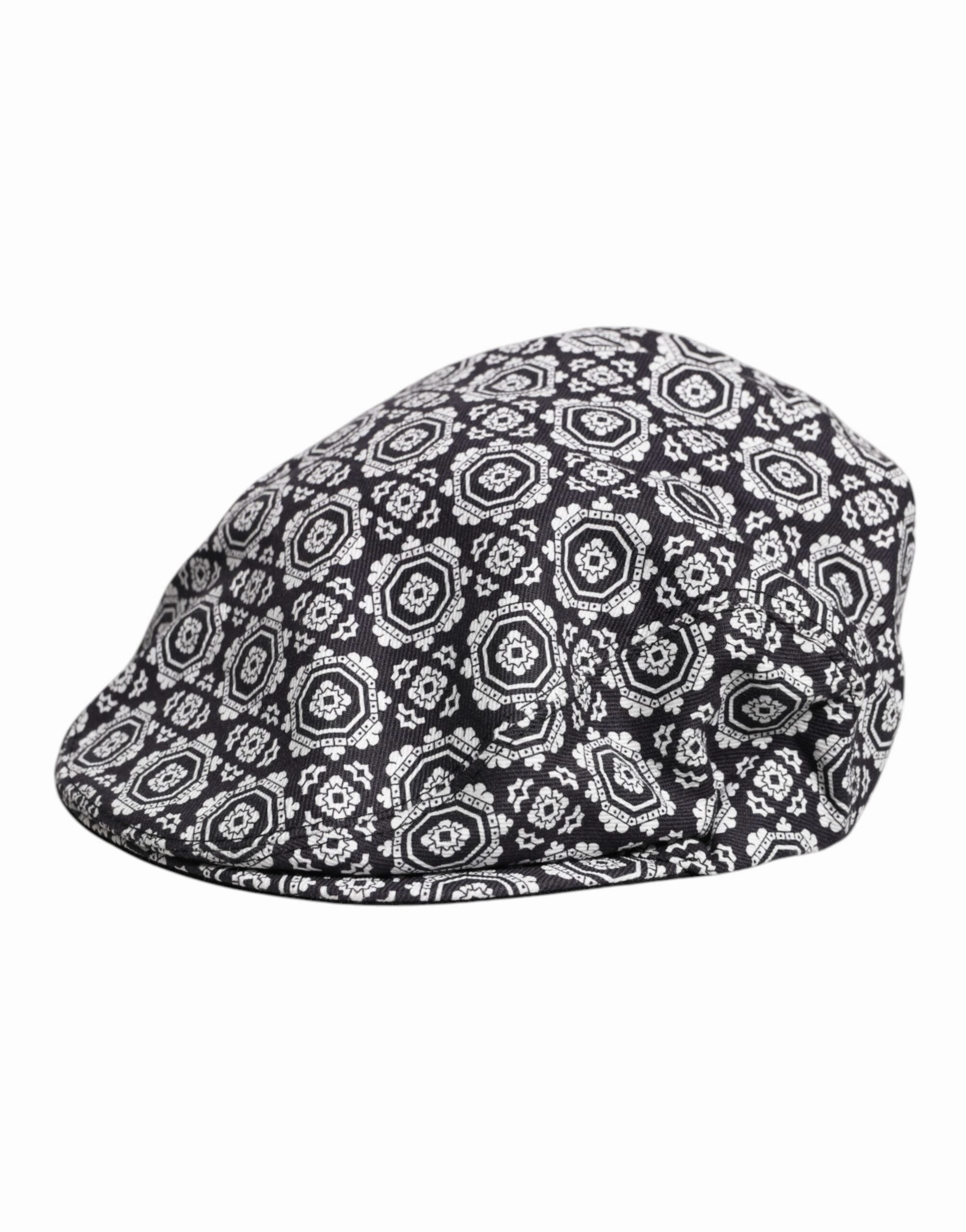 Dolce & Gabbana  Printed Newsboy Capello Cabbie Men's Hat