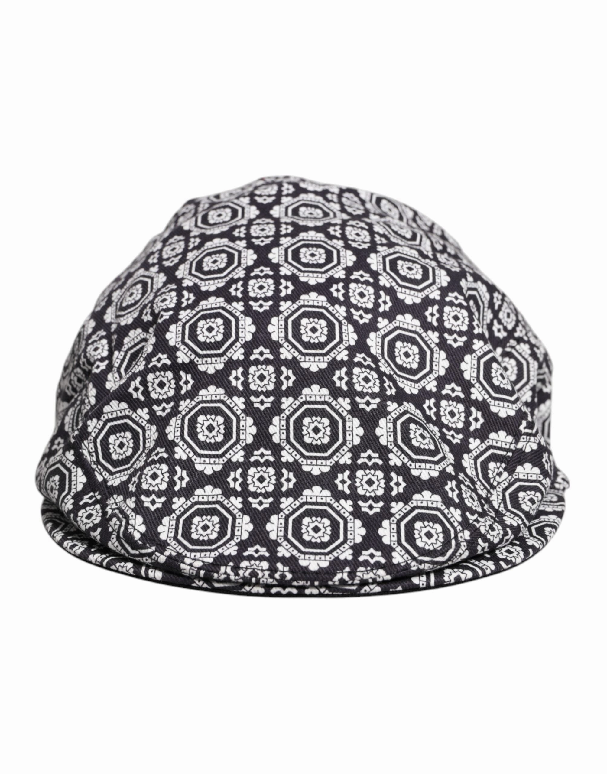 Dolce & Gabbana  Printed Newsboy Capello Cabbie Men's Hat