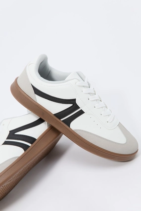 Espadrilles rétros basses en similicuir