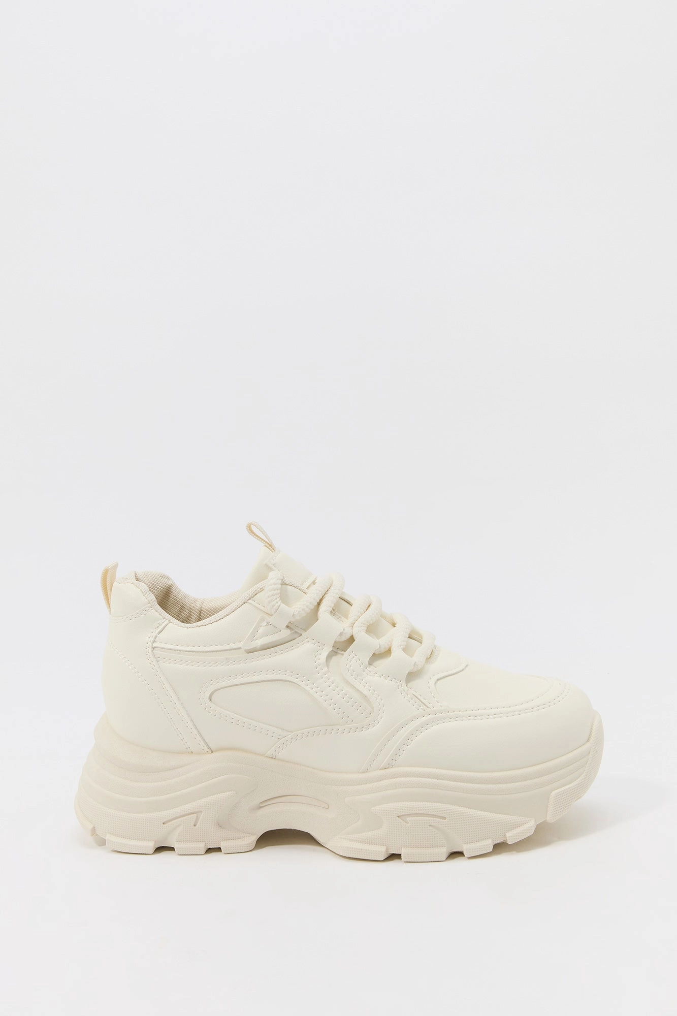 Faux Leather Chunky Platform Sneaker