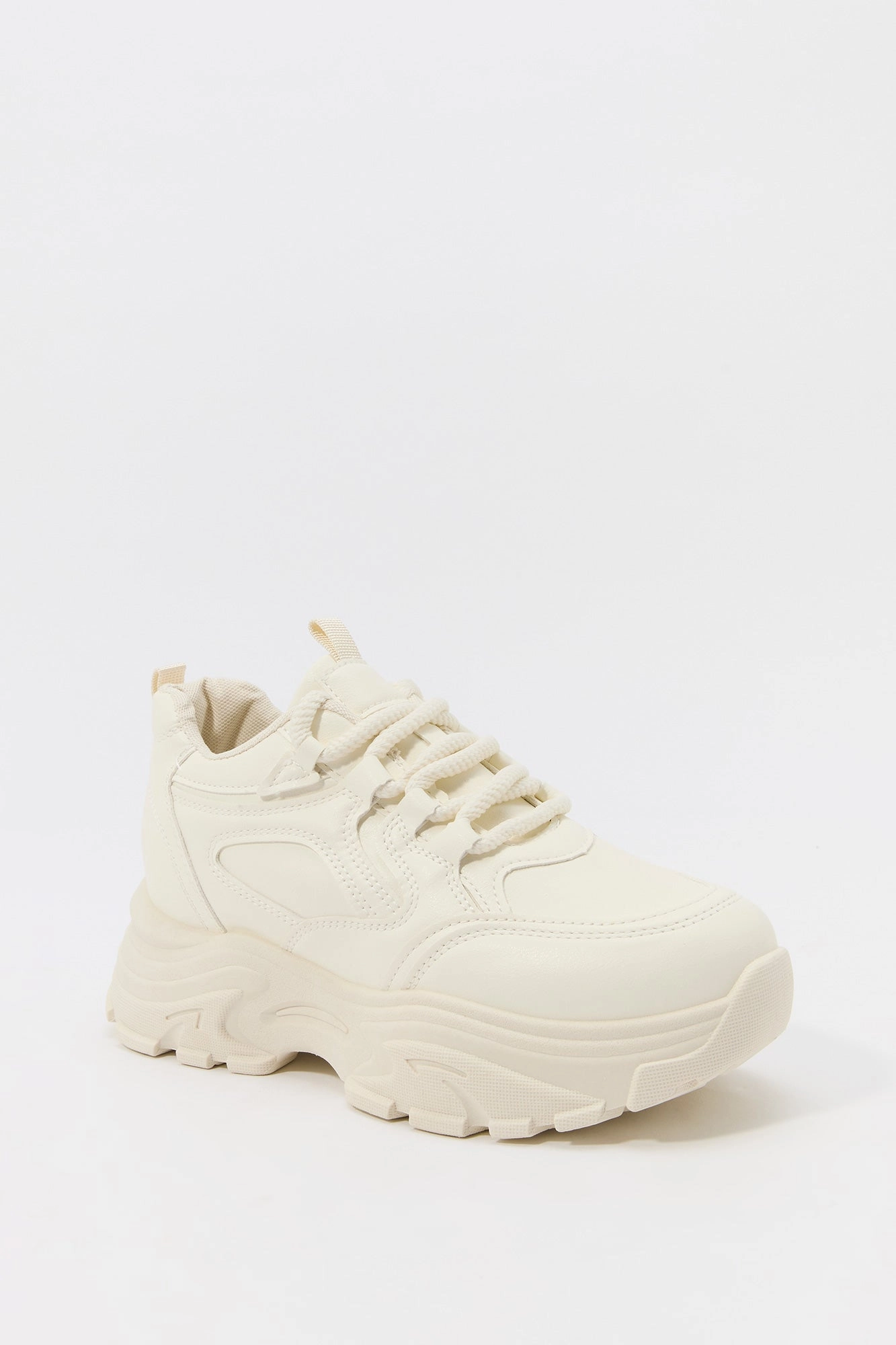 Faux Leather Chunky Platform Sneaker