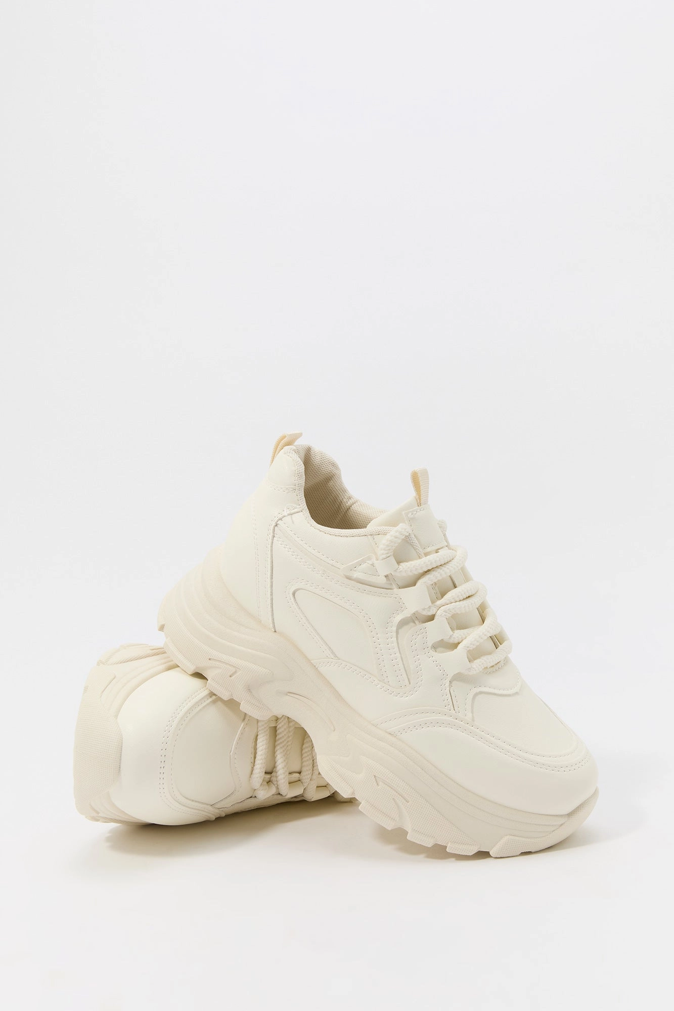 Faux Leather Chunky Platform Sneaker