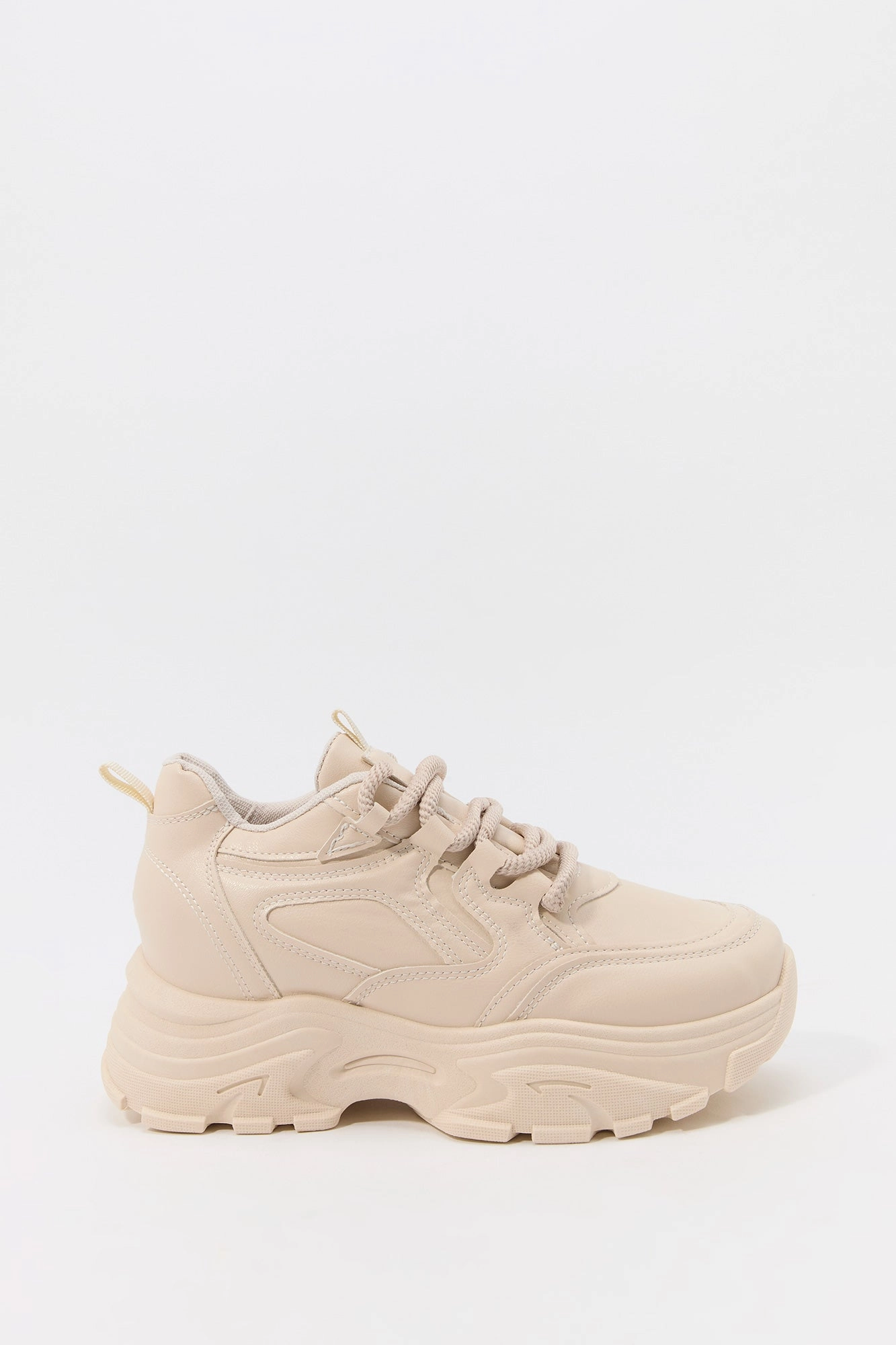Faux Leather Chunky Platform Sneaker