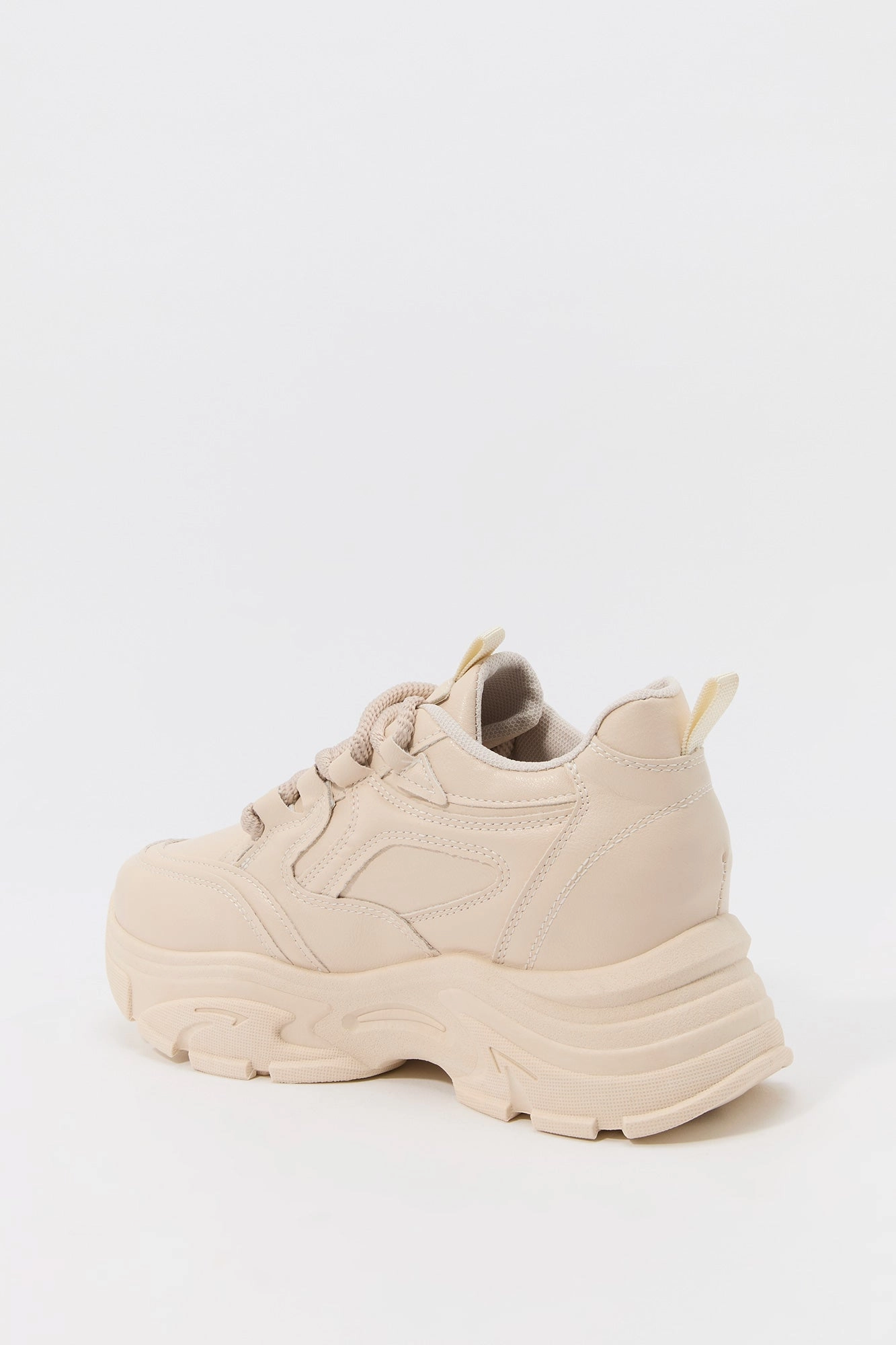 Faux Leather Chunky Platform Sneaker