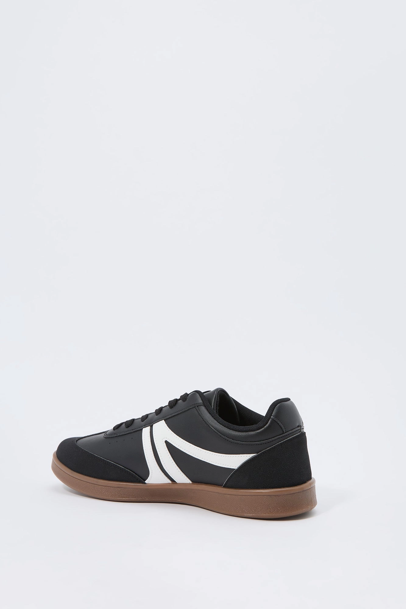 Faux Leather Low Top Retro Sneaker