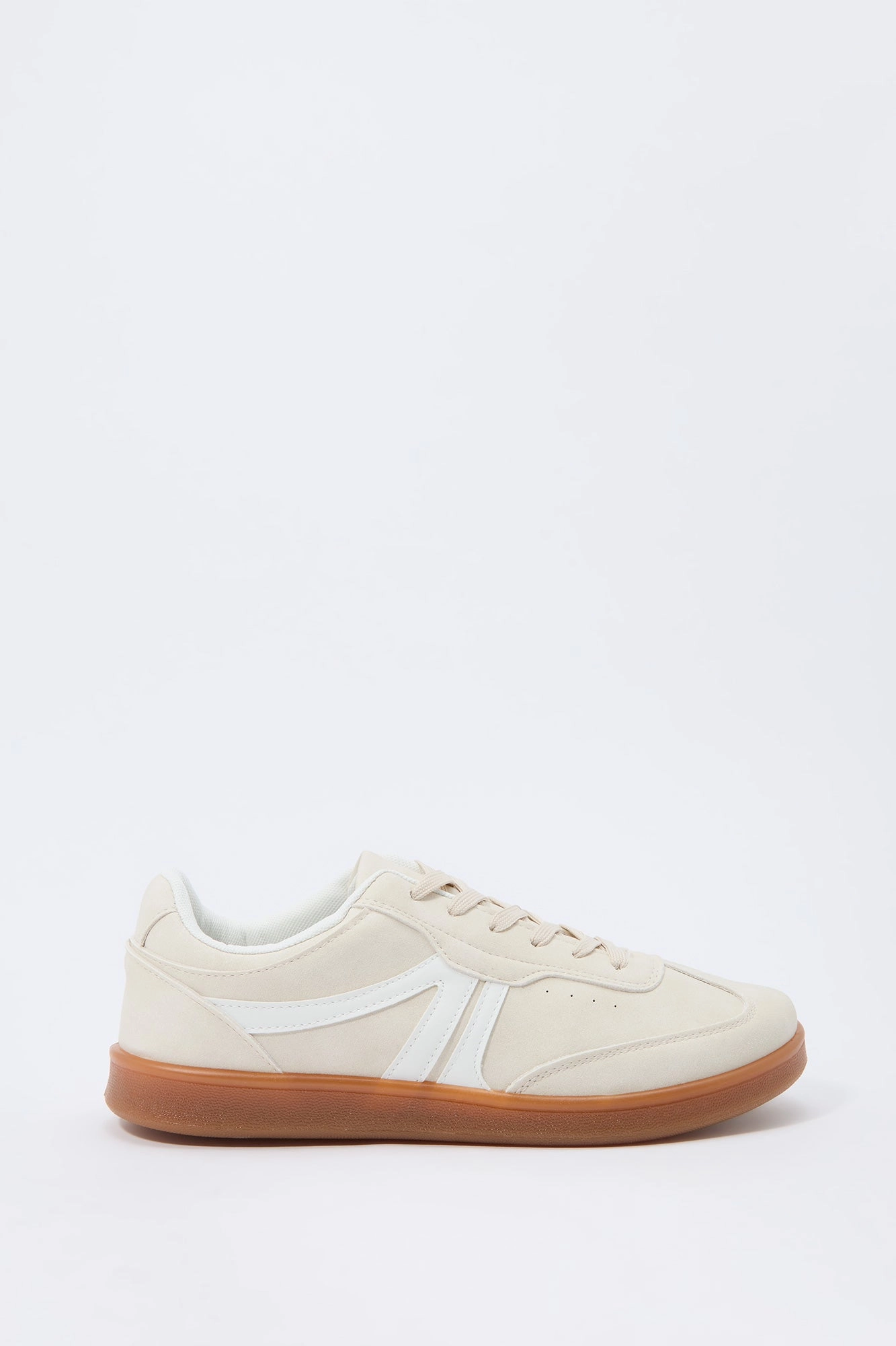 Faux Leather Low Top Retro Sneaker