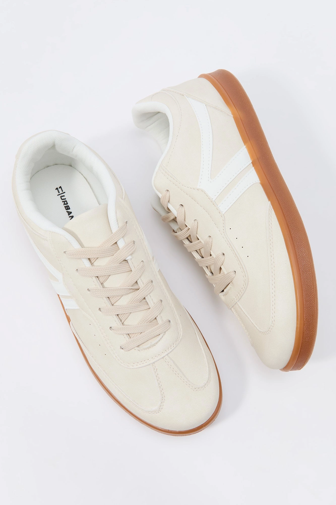 Faux Leather Low Top Retro Sneaker