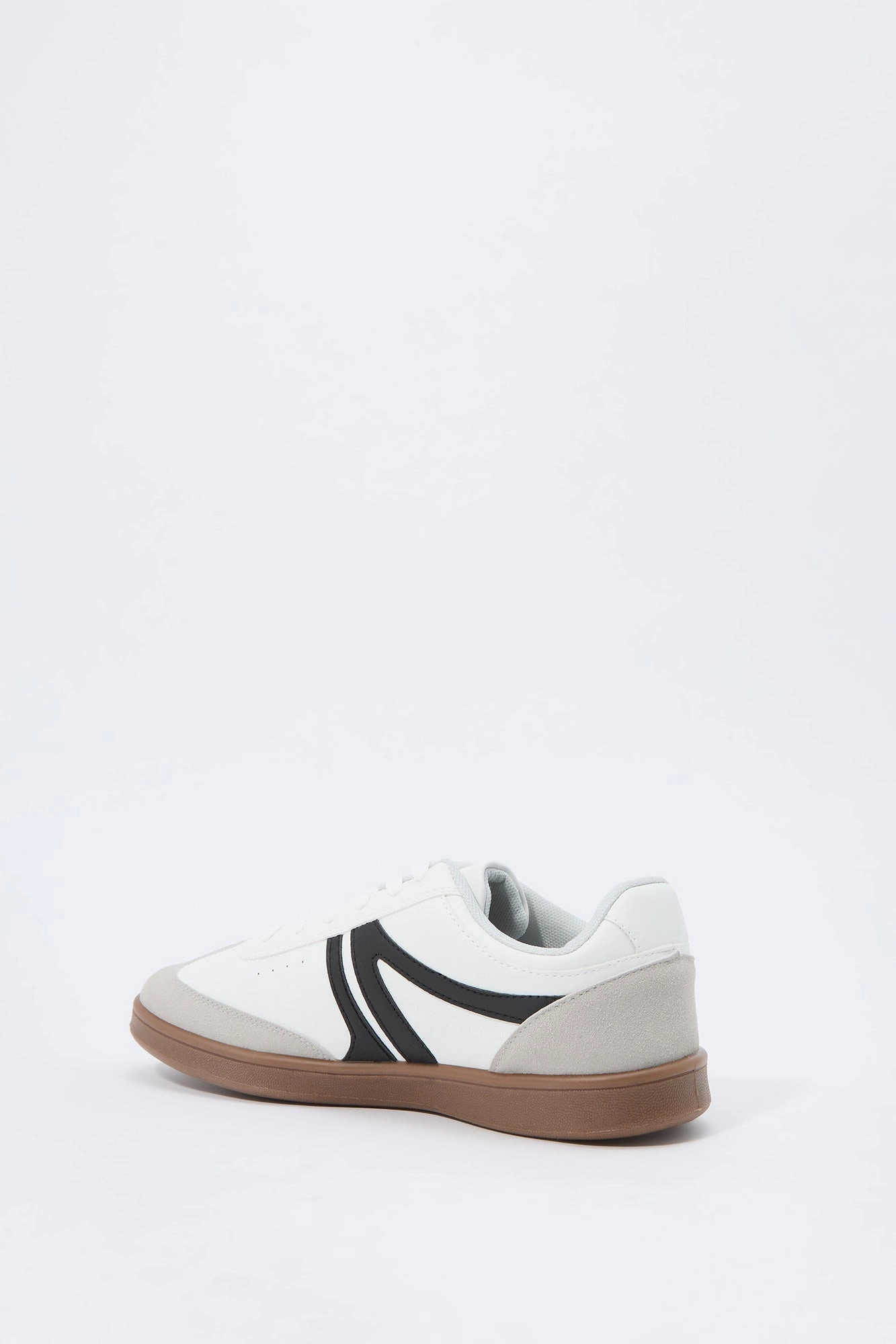 Faux Leather Low Top Retro Sneaker