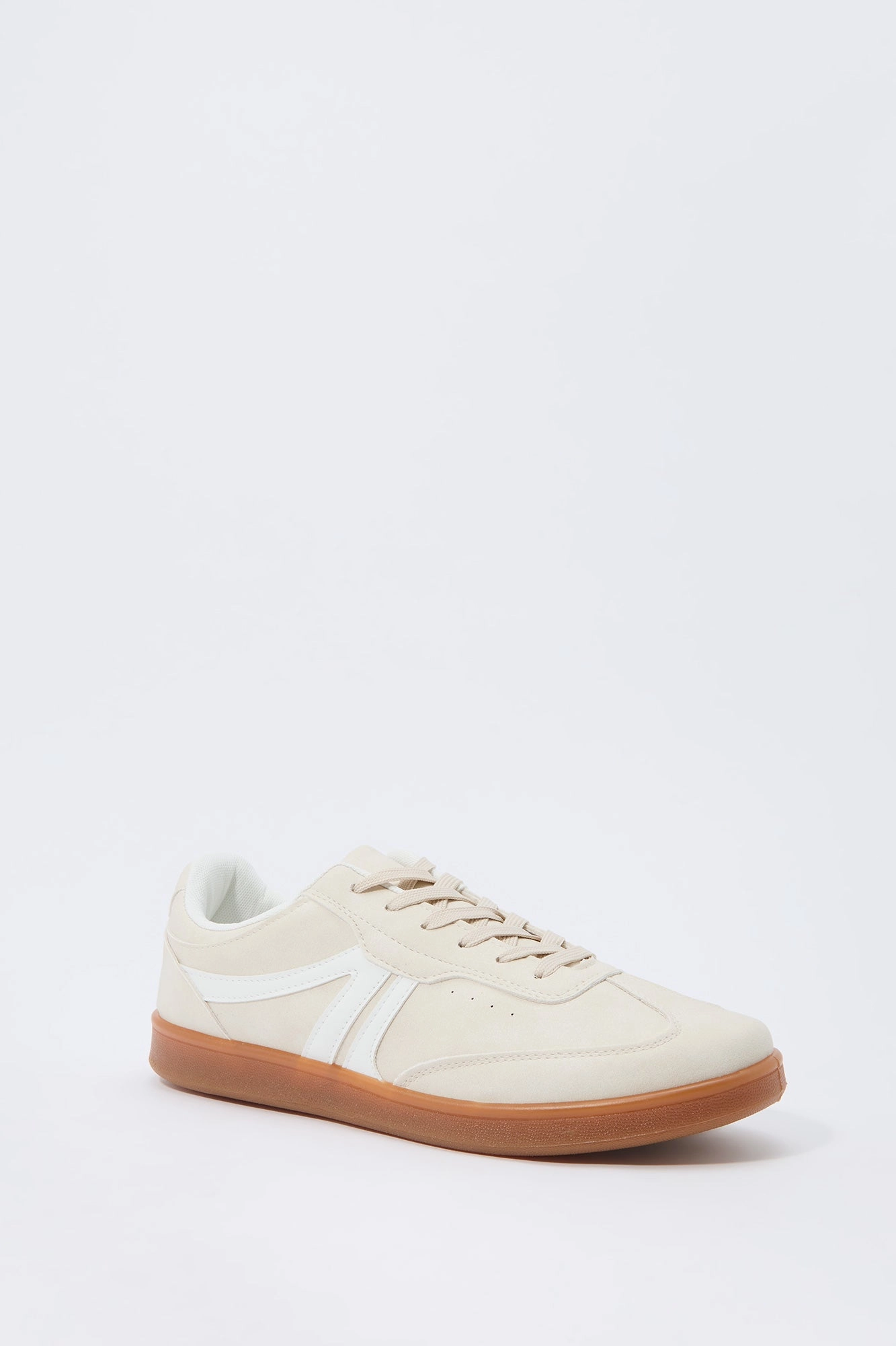 Faux Leather Low Top Retro Sneaker