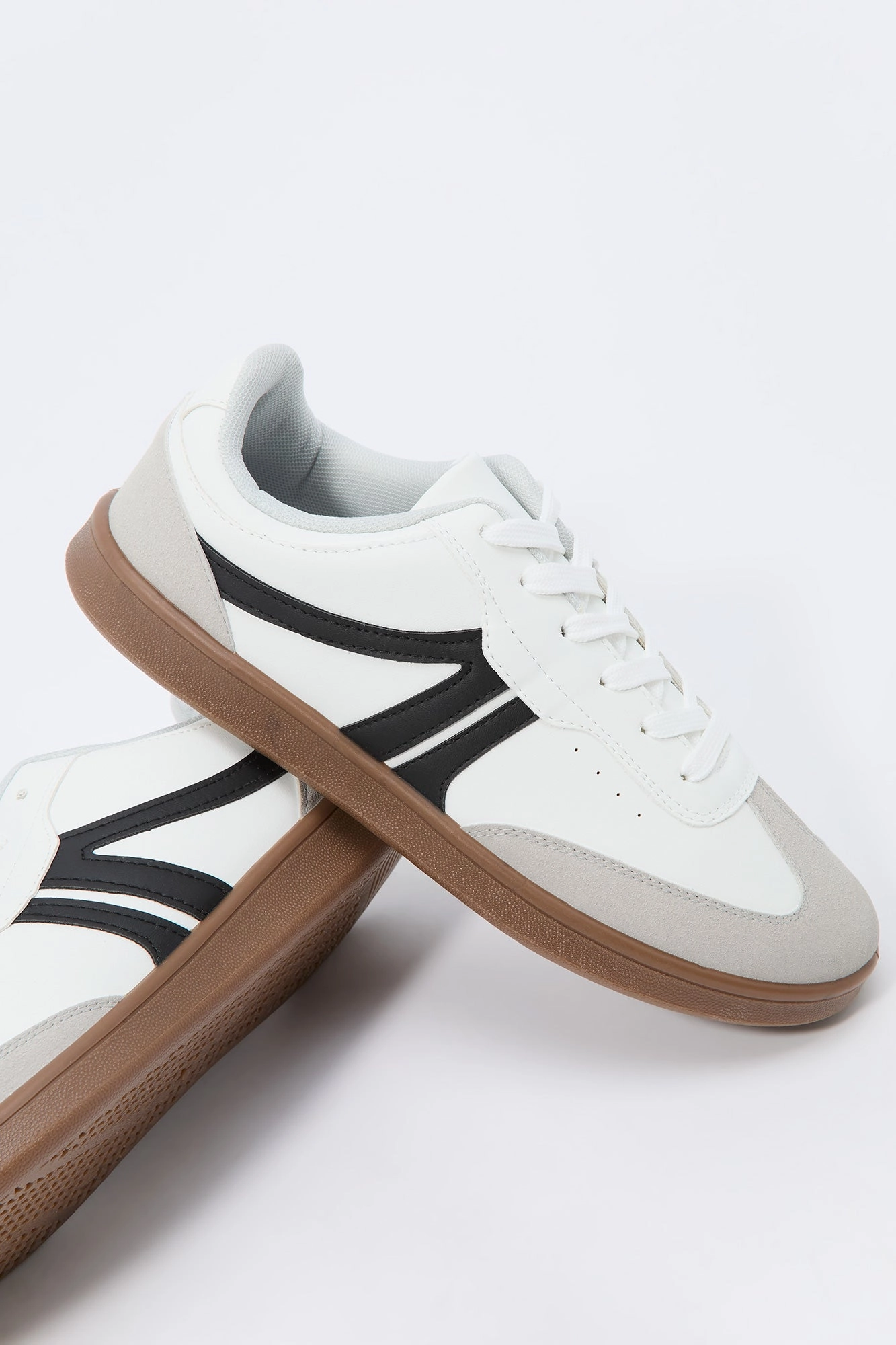 Faux Leather Low Top Retro Sneaker