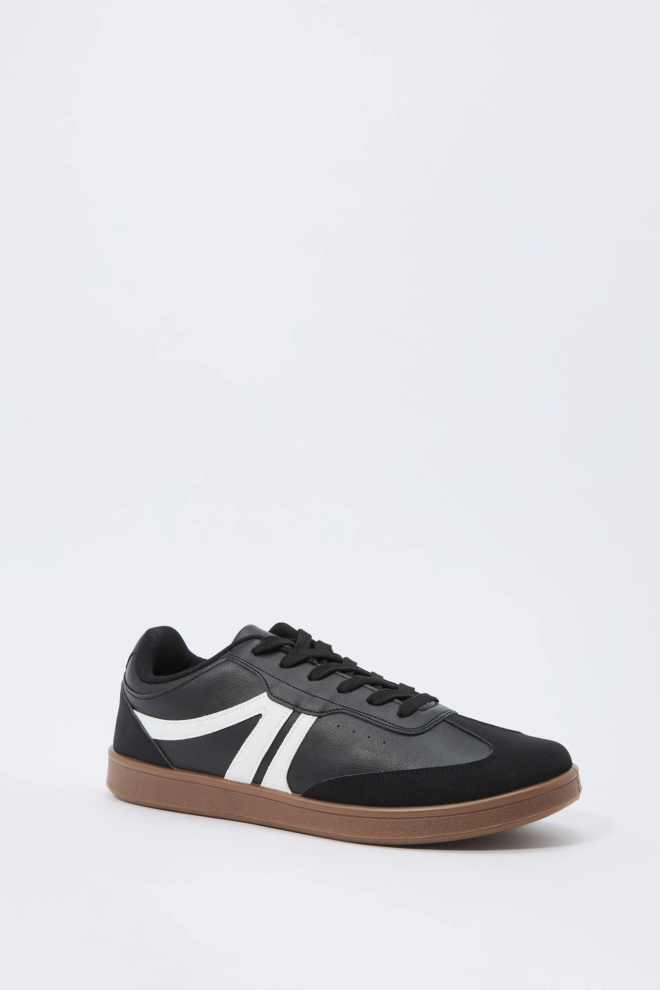 Faux Leather Low Top Retro Sneaker