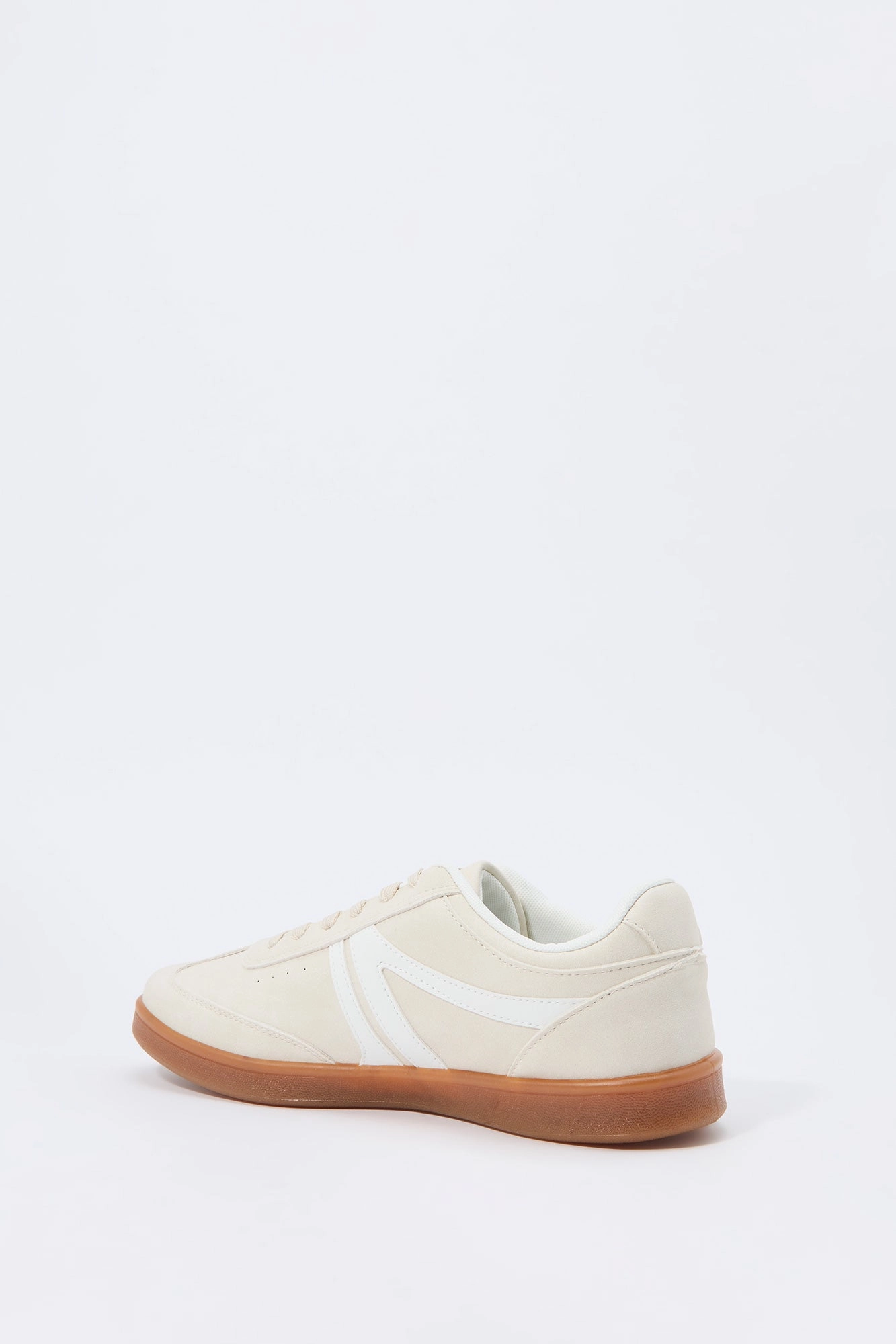 Faux Leather Low Top Retro Sneaker