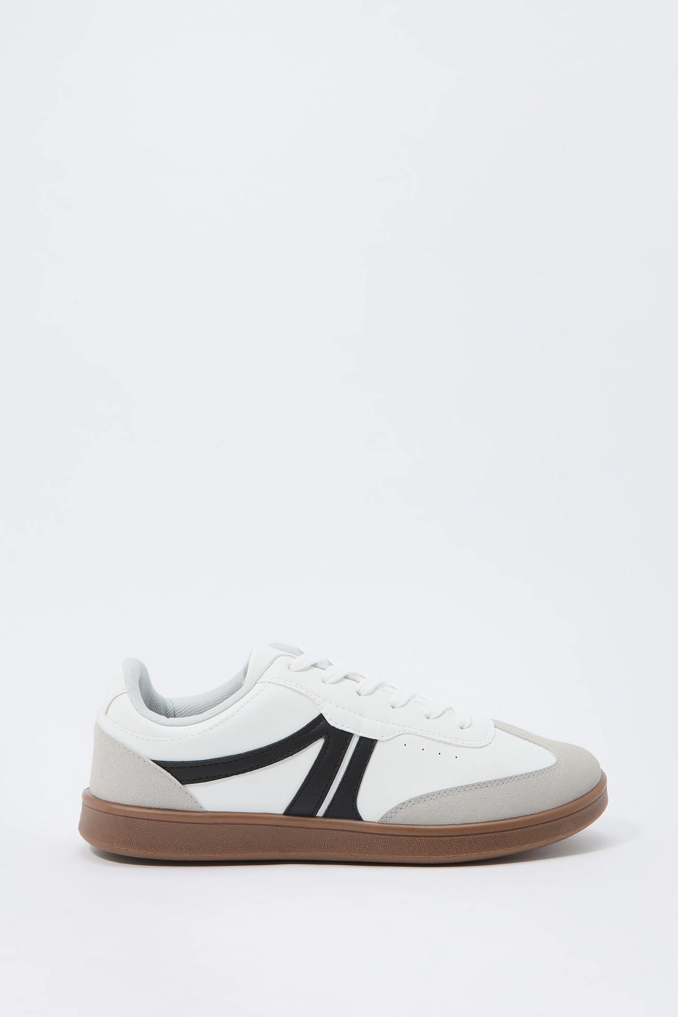 Faux Leather Low Top Retro Sneaker