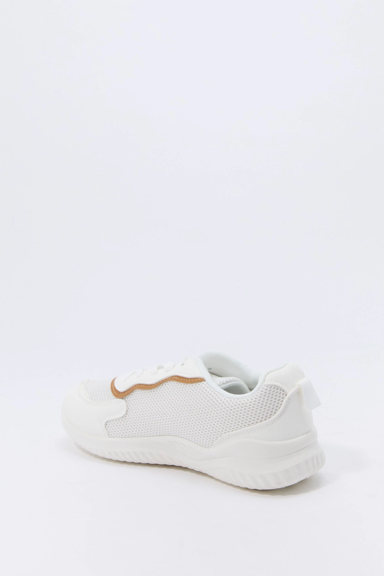 Girls Faux Leather & Mesh Sneaker