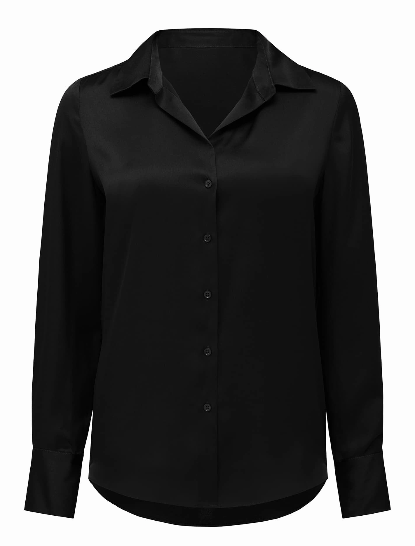 Harvey Notched Neck Satin Shirt