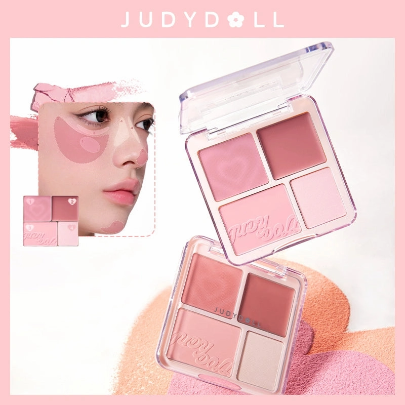 Judydoll 2 in 1 Blush Highlight Palette