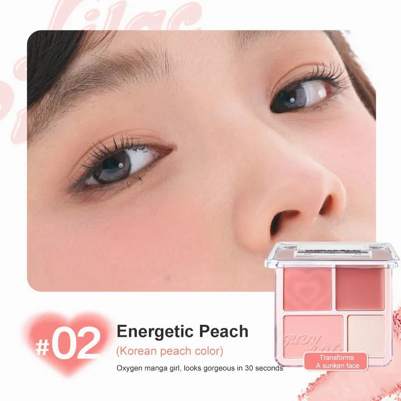 Judydoll 2 in 1 Blush Highlight Palette