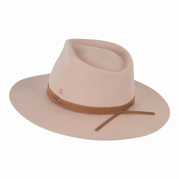 Kooringal Ladies Wide Brim Fedora Alice - Light Apricot