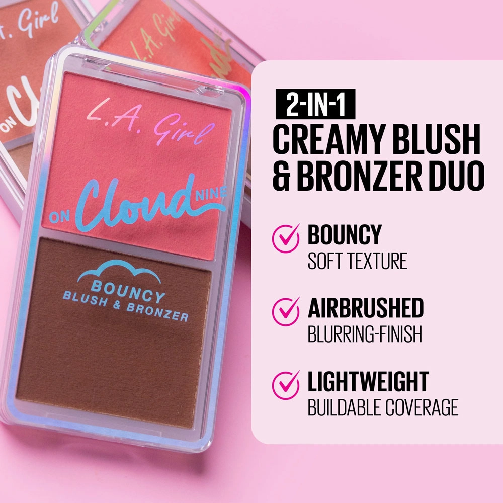 LA Girl On Cloud Nine Bouncy Blush & Bronzer Misty Mauve 6g