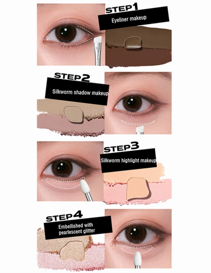 Little Ondine Four Colors Lying Silkworm Eyeshadow Palette 4.5g