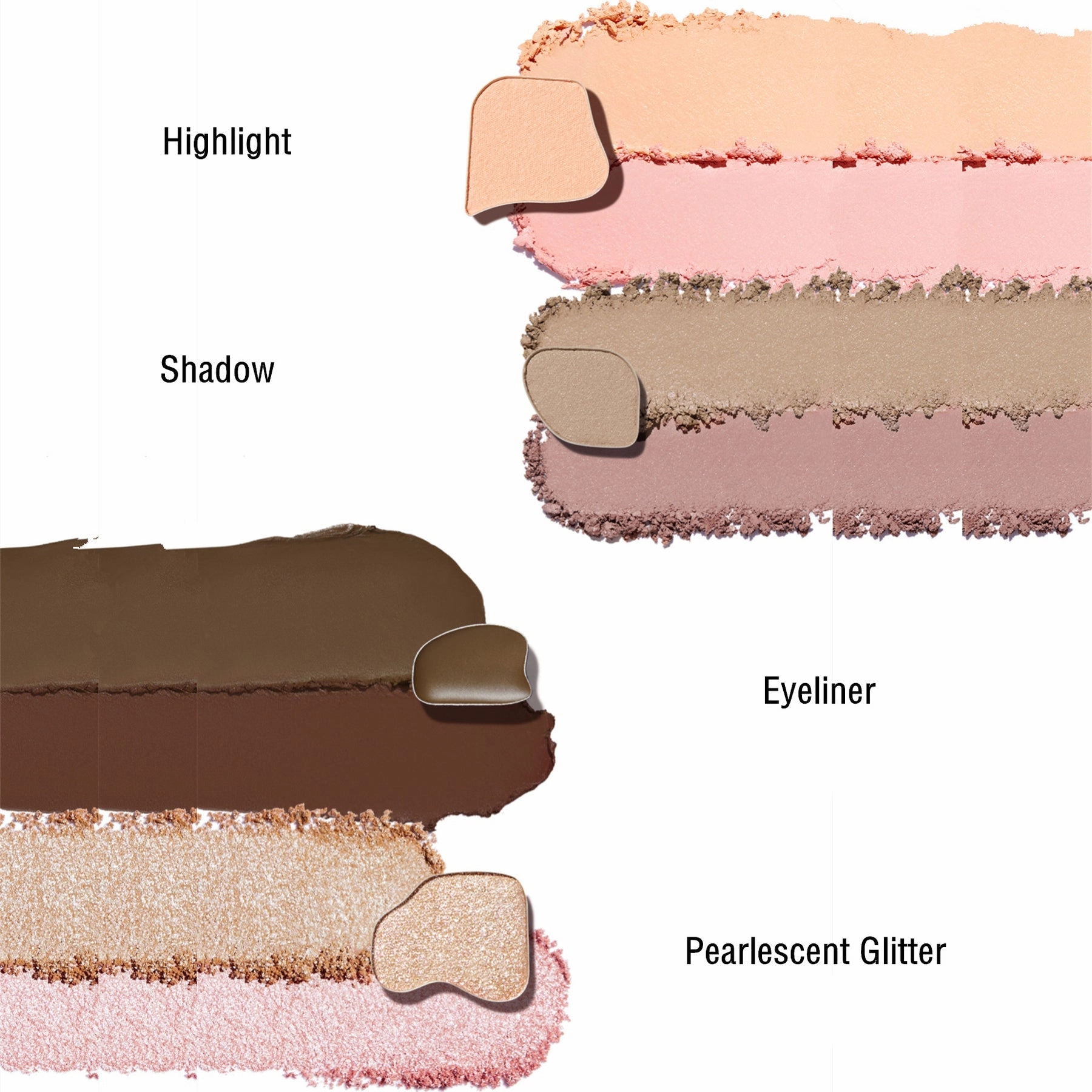 Little Ondine Four Colors Lying Silkworm Eyeshadow Palette 4.5g