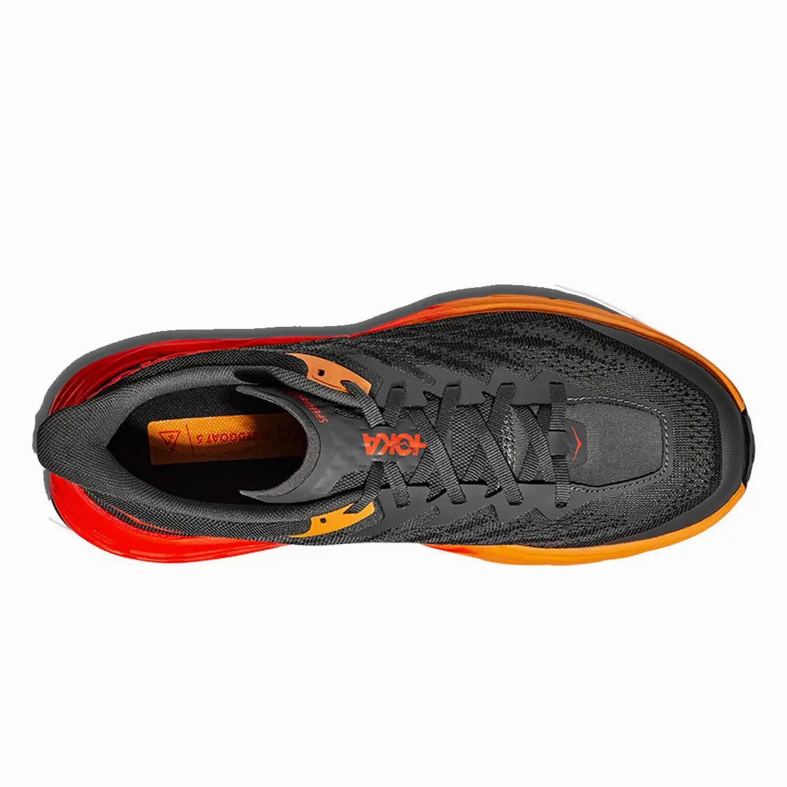 Mens HOKA Speedgoat 5 (Wide) - Castlerock / Flame