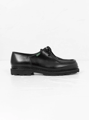 Michael Shoe Black Smooth Leather & Cow Hair